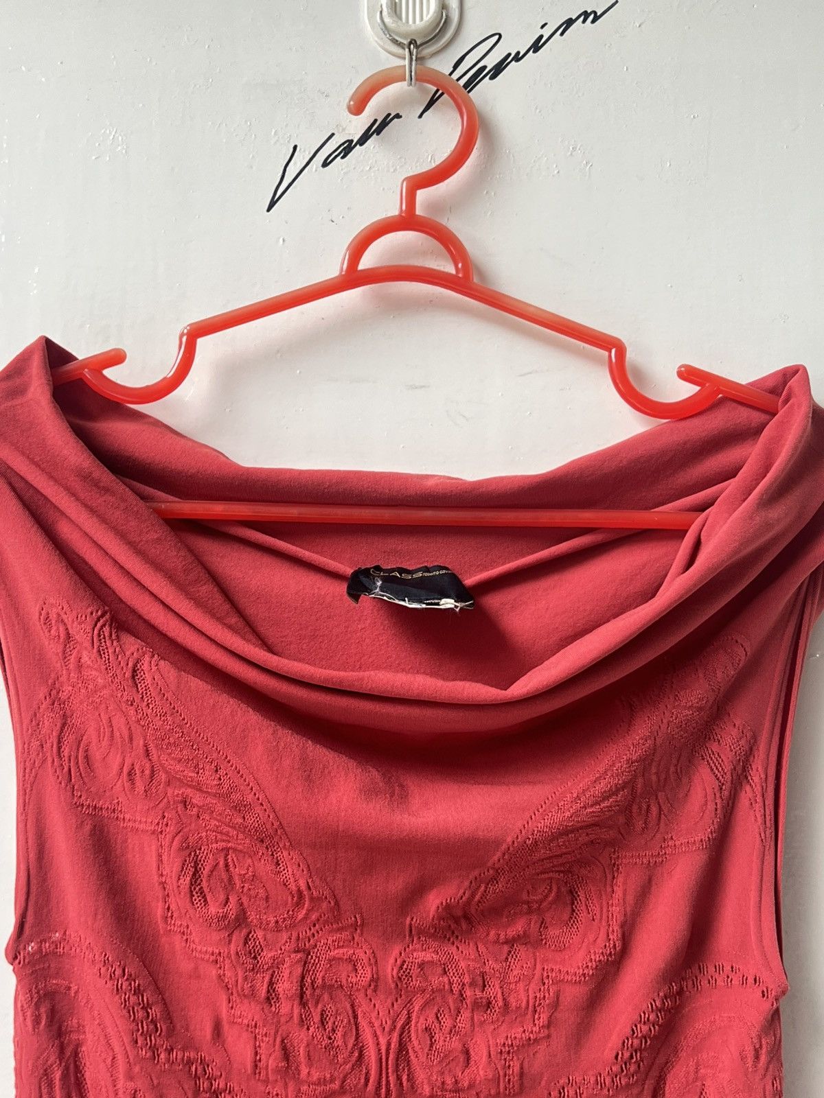 Roberto Cavalli Class Roberto Cavalli Red Midi Dress Size XS / US 0-2 / IT 36-38 - 4 Thumbnail