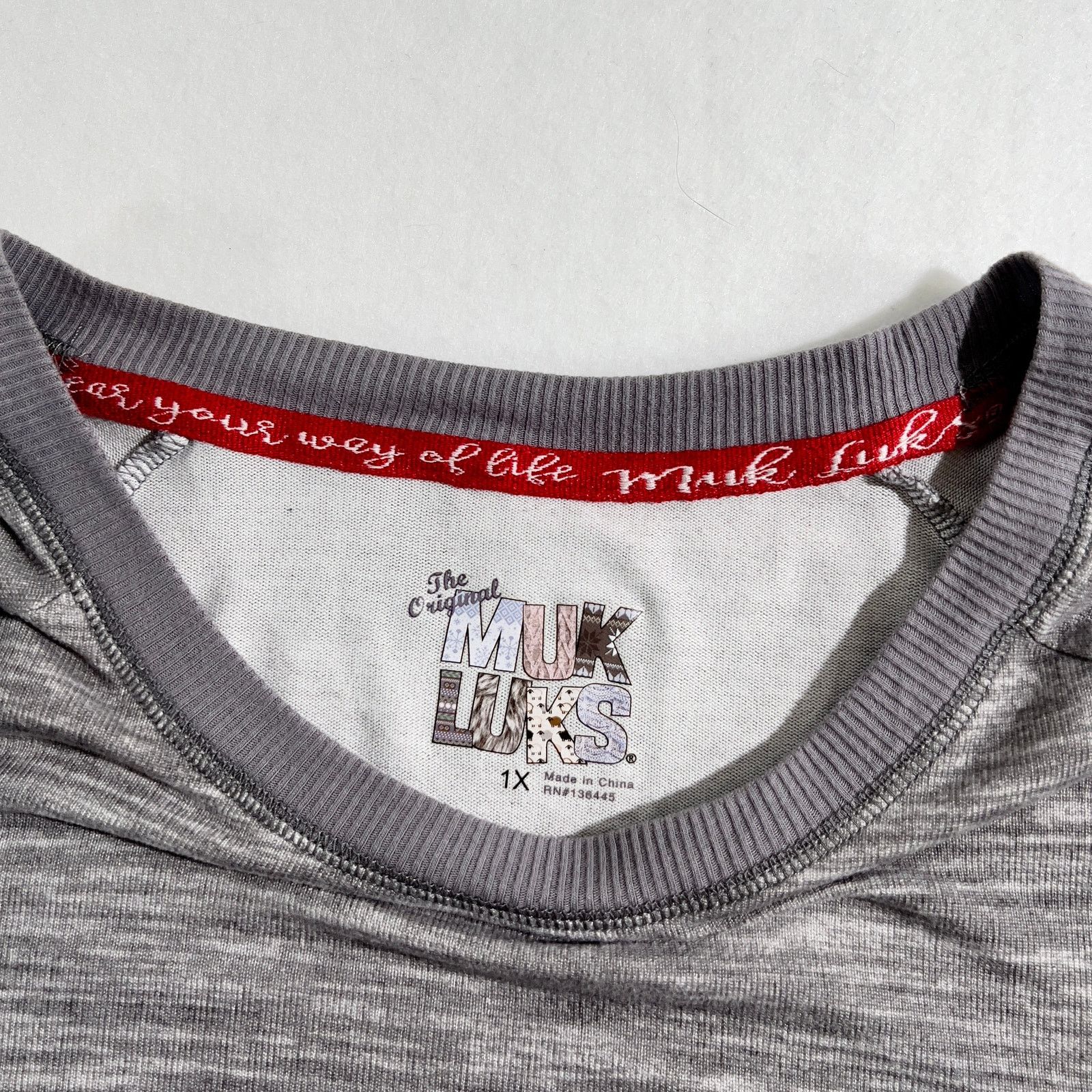 Other Long Sleeve T-Shirt Original Muk Luks 1X Incredibly Soft! Size ONE SIZE - 2 Thumbnail