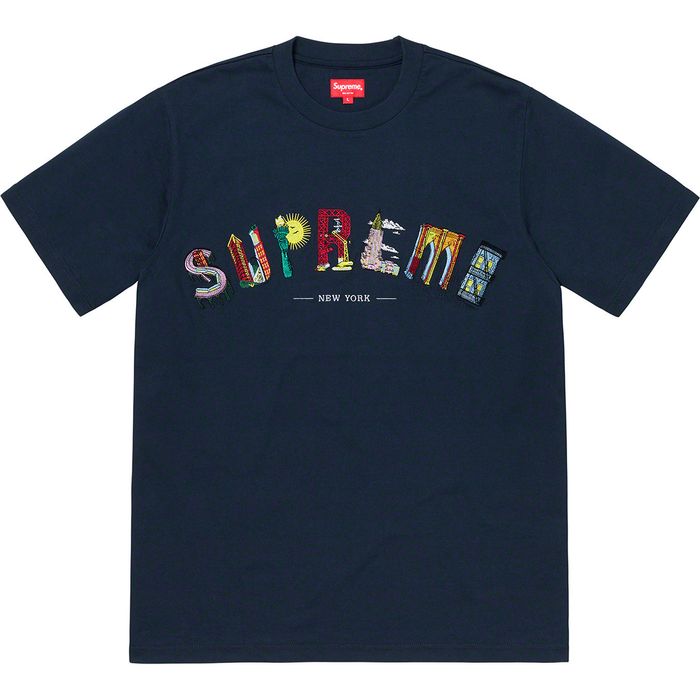 Supreme Supreme City Arc Tee navy medium size | Grailed