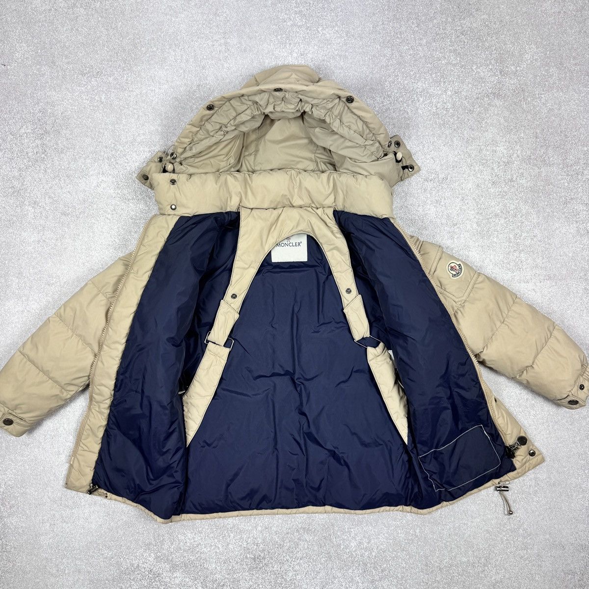 Moncler Boys Moncler Enfant Beige Hooded Down Parka Jacket Size US XXS / EU 40 - 4 Thumbnail