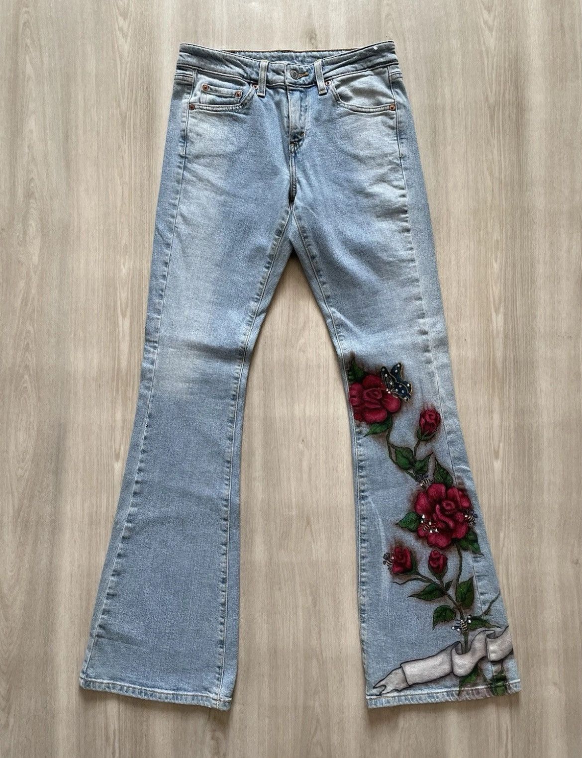 Vintage Levis Womens Juniors 519 Low Y2K Denim Pants sz 29