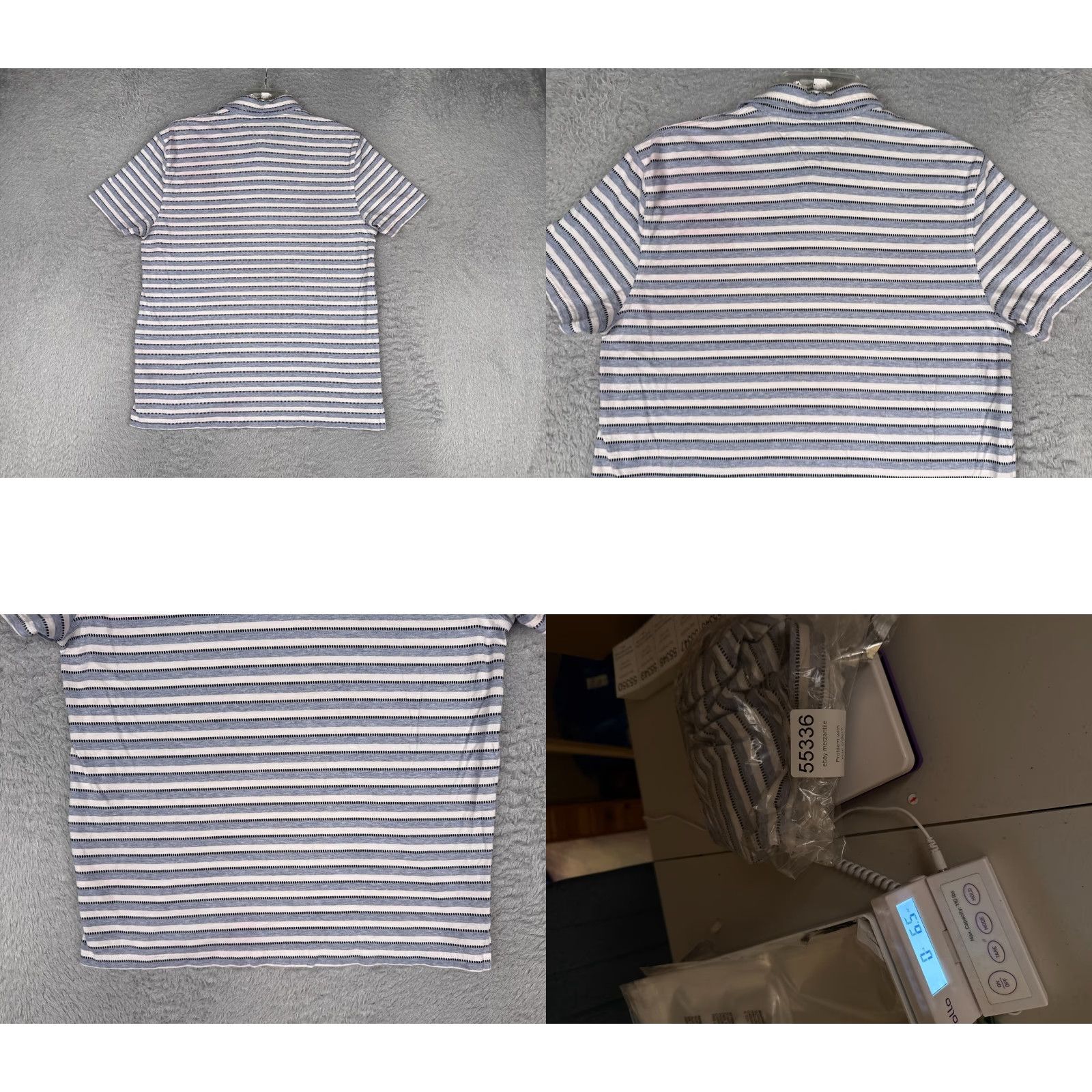 Tommy Hilfiger Tommy Hilfiger Polo Shirt Men Medium Blue Stripe 100% Cotton Custom Fit Size US M / EU 48-50 / 2 - 9 Thumbnail