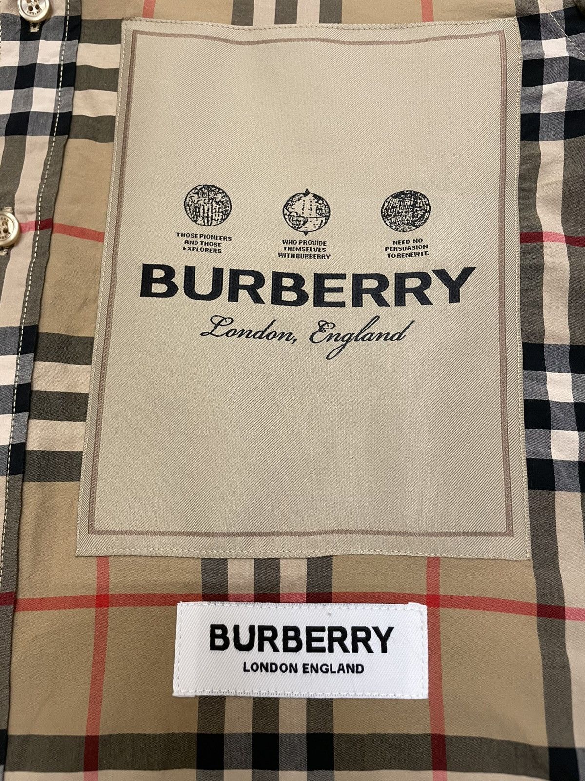 Burberry Burberry Label Applique Check Poplin Shirt Size US S / EU 44-46 / 1 - 4 Thumbnail