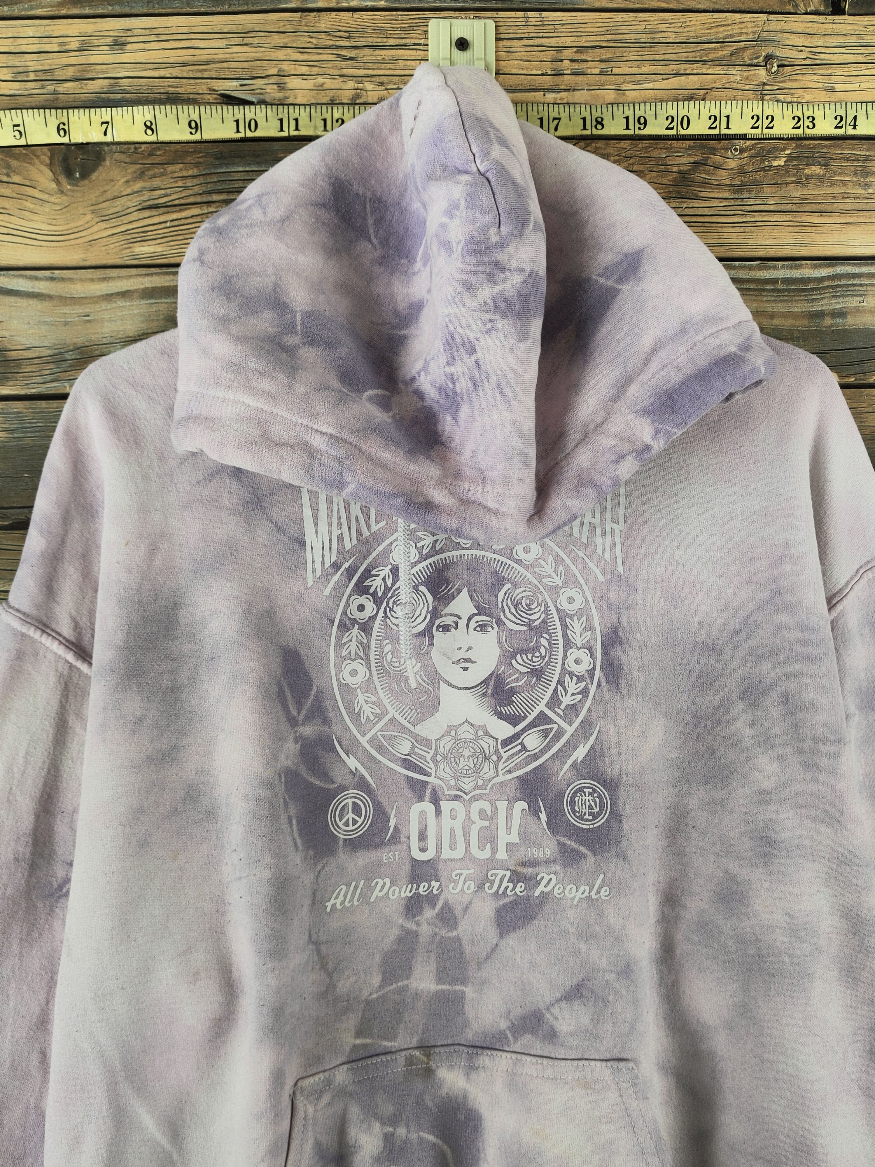 Obey DL Obey Worldwide acidwash Hoodie Sweatshirts #S2906 Size M / US 6-8 / IT 42-44 - 2 Thumbnail