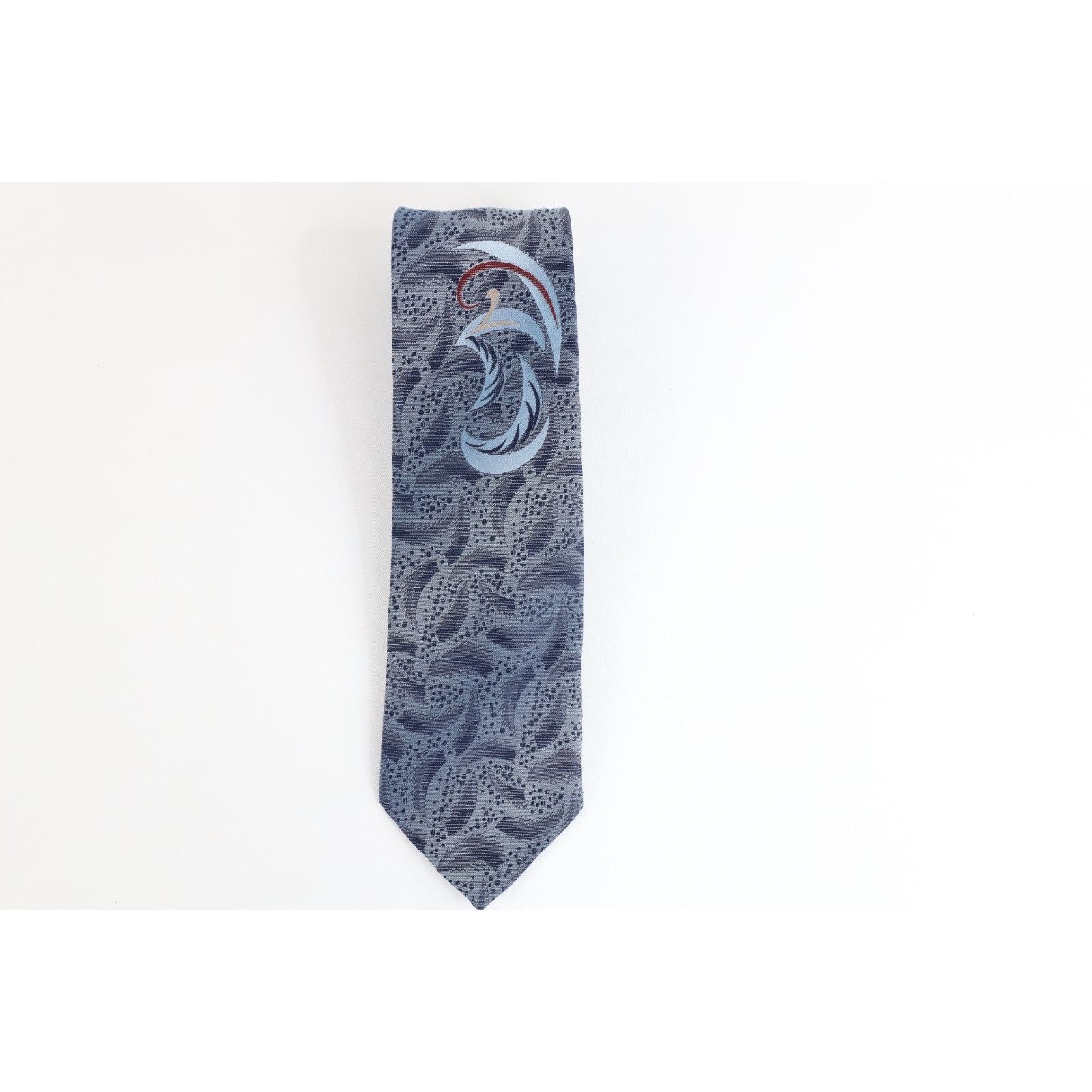 Vintage Vintage 90s Streetwear Geometric Feather Neck Tie Wedding Size ONE SIZE - 1 Thumbnail