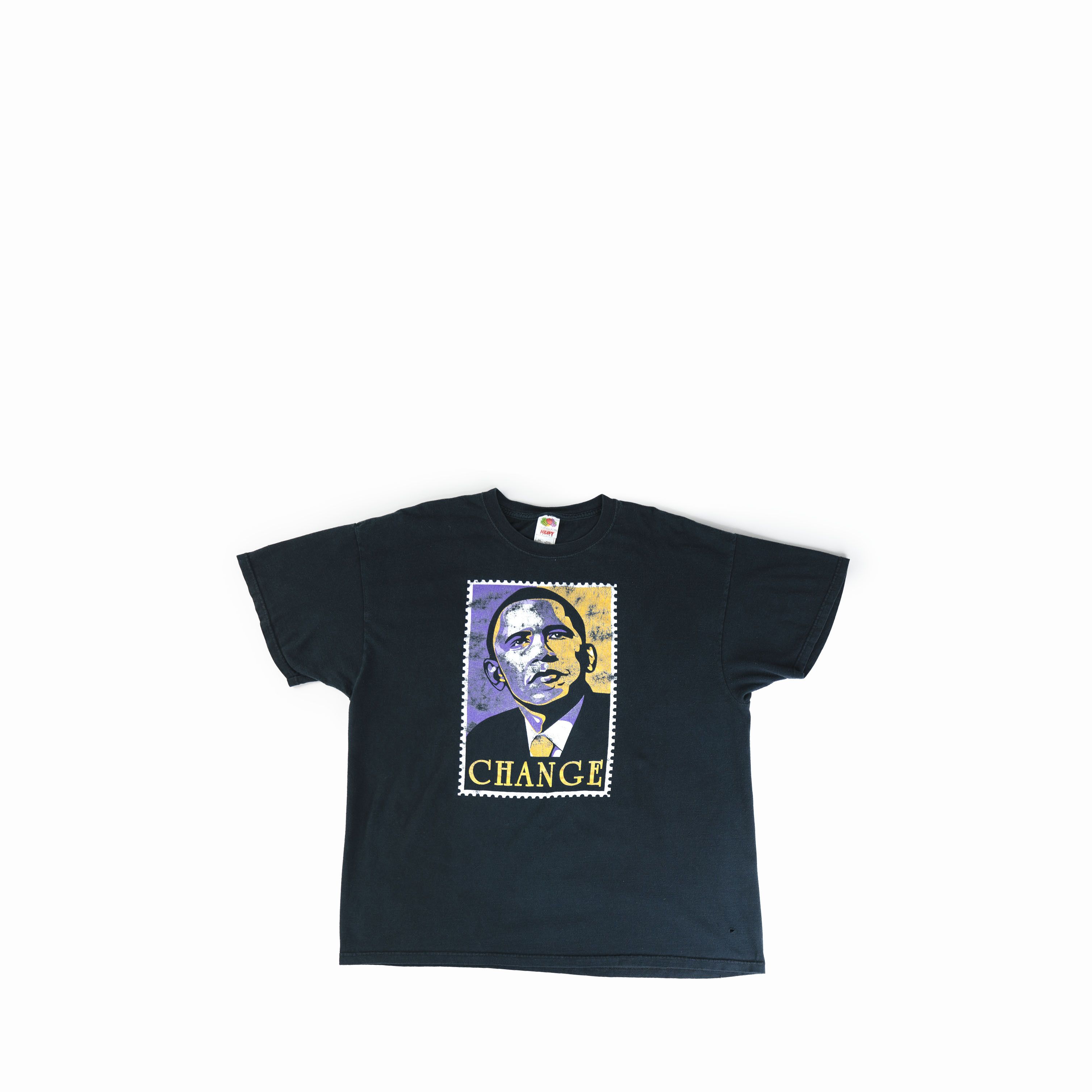 Vintage Vintage 2000's Barrack Obama Stamp Change Tee Shirt Size US XXL / EU 58 / 5 - 1 Thumbnail