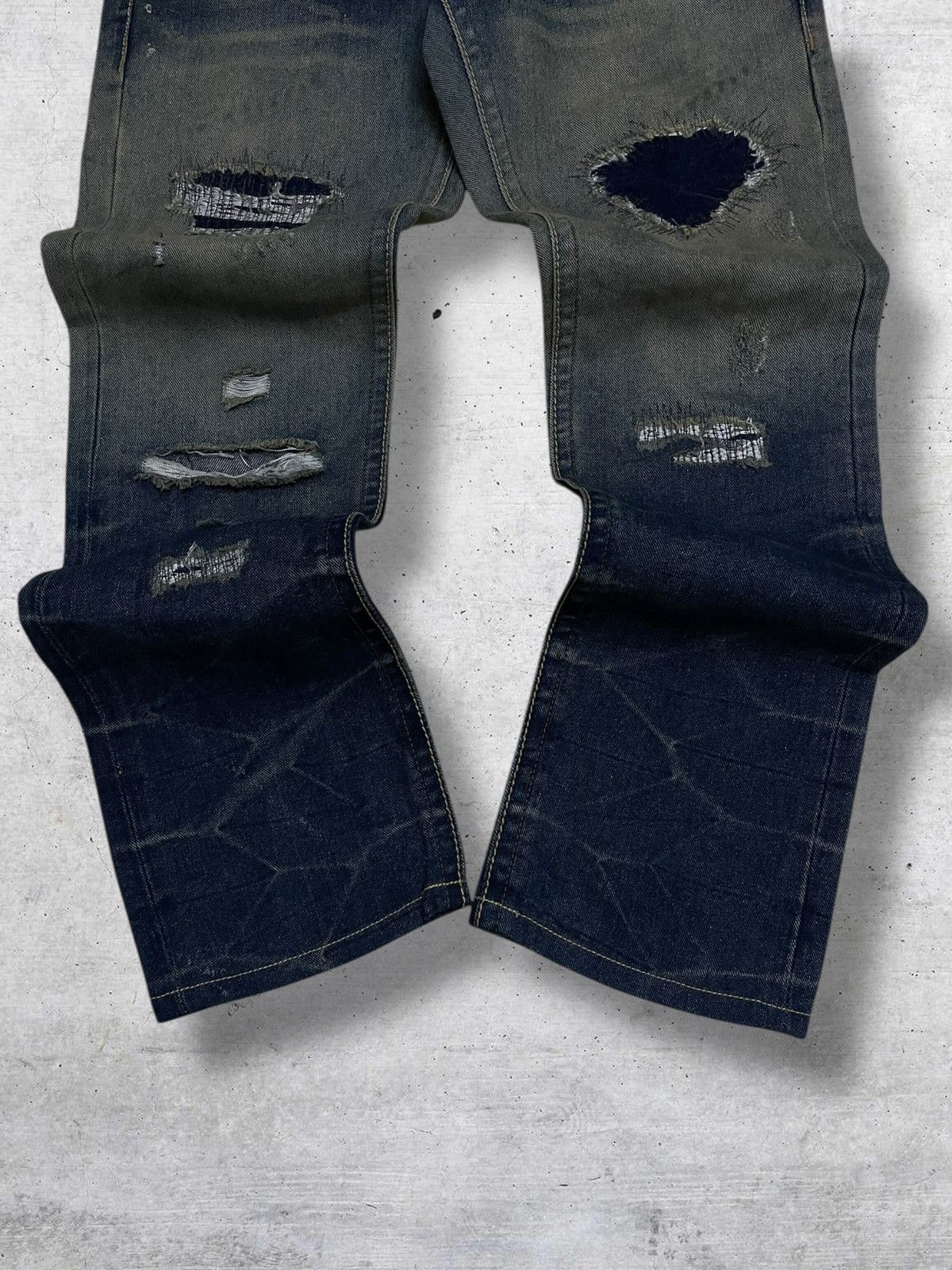 GOSTAR DE FUGA VINTAGE LAND EDGE 90S JAPAN RUGGED HEAVY DISTRESSING DENIM Size US 32 / EU 48 - 3 Thumbnail
