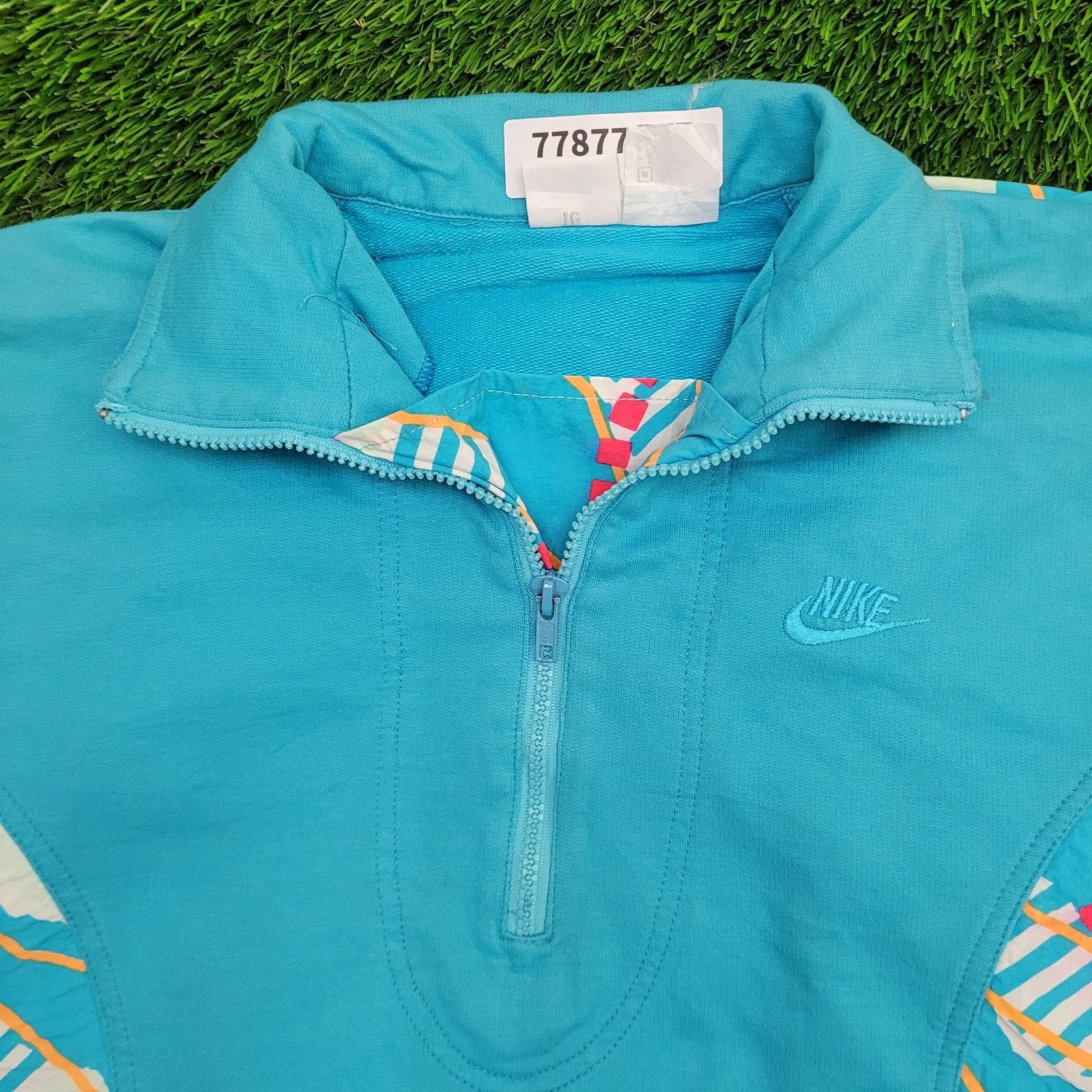Nike Vintage 80s NIKE Sweatshirt Womens Medium 22x22 Boxy Blue Size M / US 6-8 / IT 42-44 - 10 Thumbnail