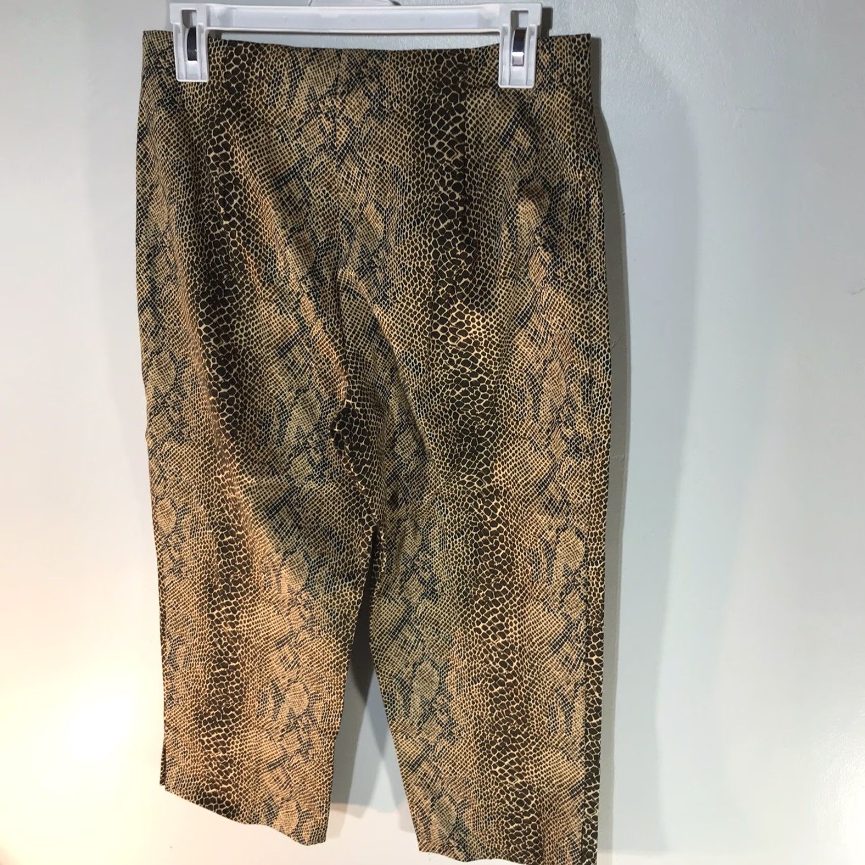 Vintage VINTAGE Tribal Women's Crop Pants Size 6 Animal Print Stretch Cotton Spandex Summer Casual Size 28" / US 6 / IT 42 - 2 Thumbnail