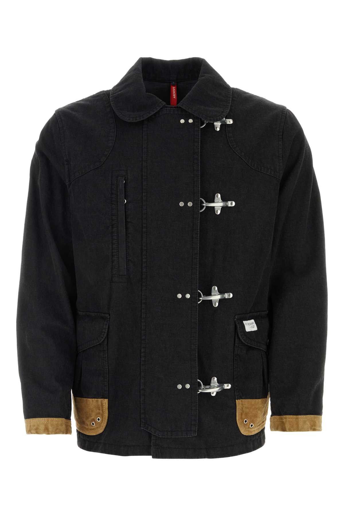image of Fay Black Cotton Jacket, Men's (Size XL)