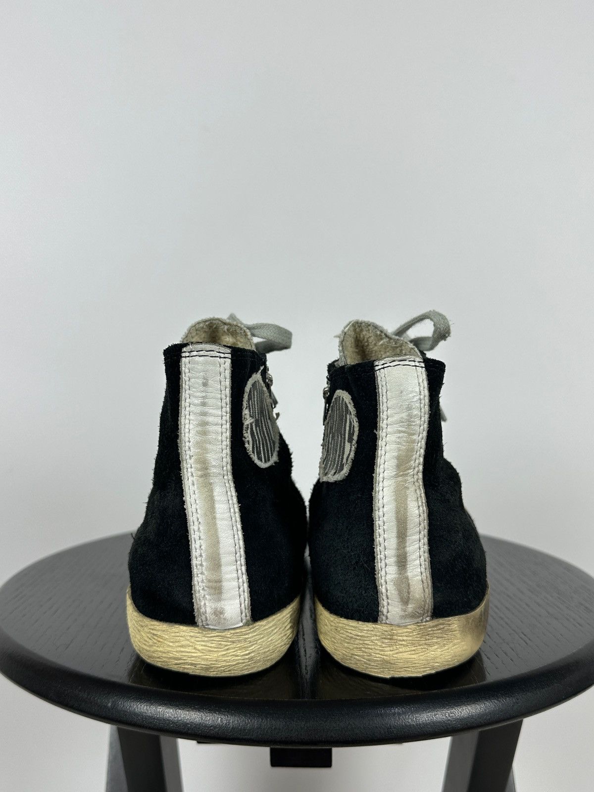 Golden Goose Golden Goose Francy Black Suede High Top Sneakers Size US 7 / EU 40 - 10 Thumbnail