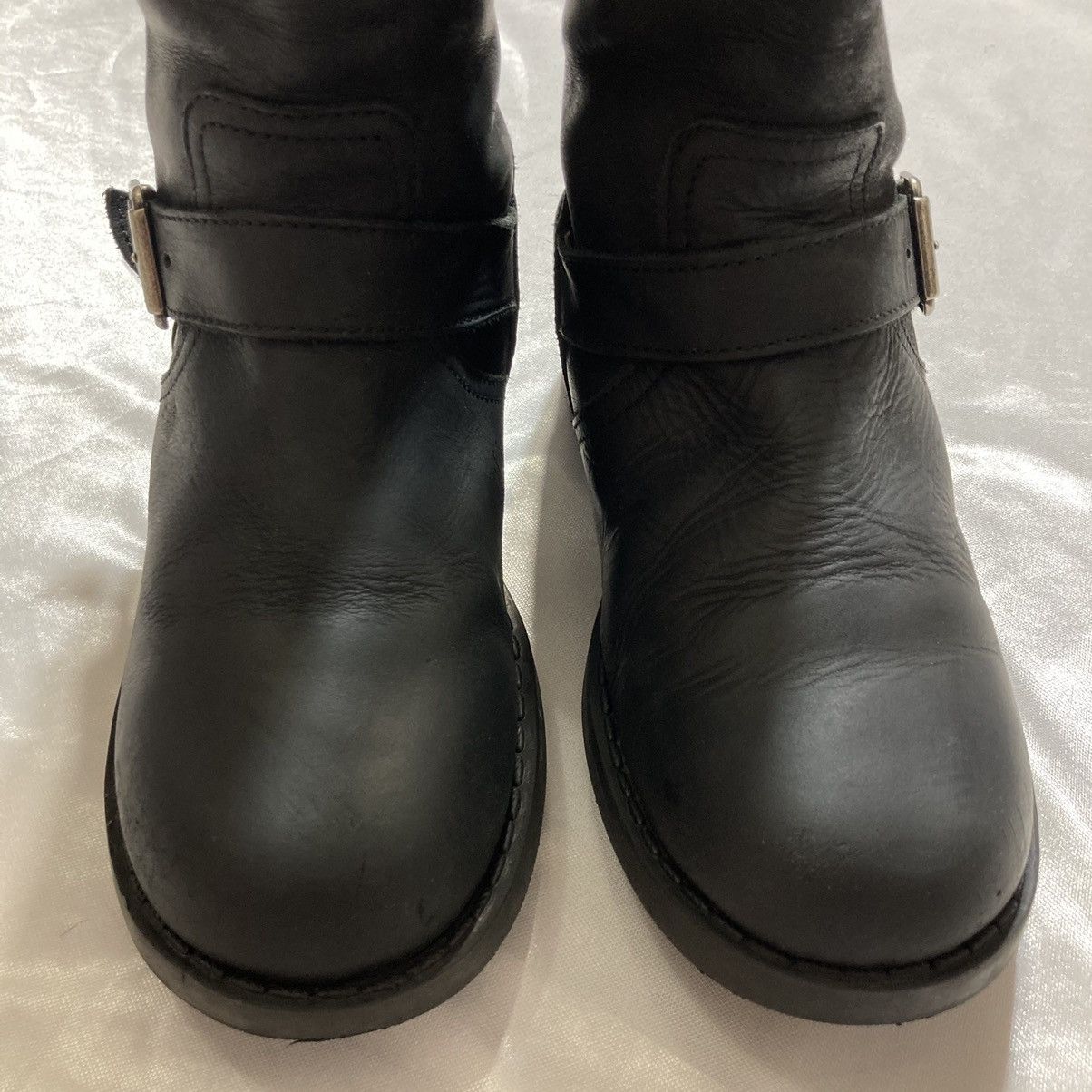 Dirk Bikkembergs JOHNNY BULLS - Western Leather Biker Boots Bondage Zip Back Size US 5 / EU 37 - 6 Thumbnail