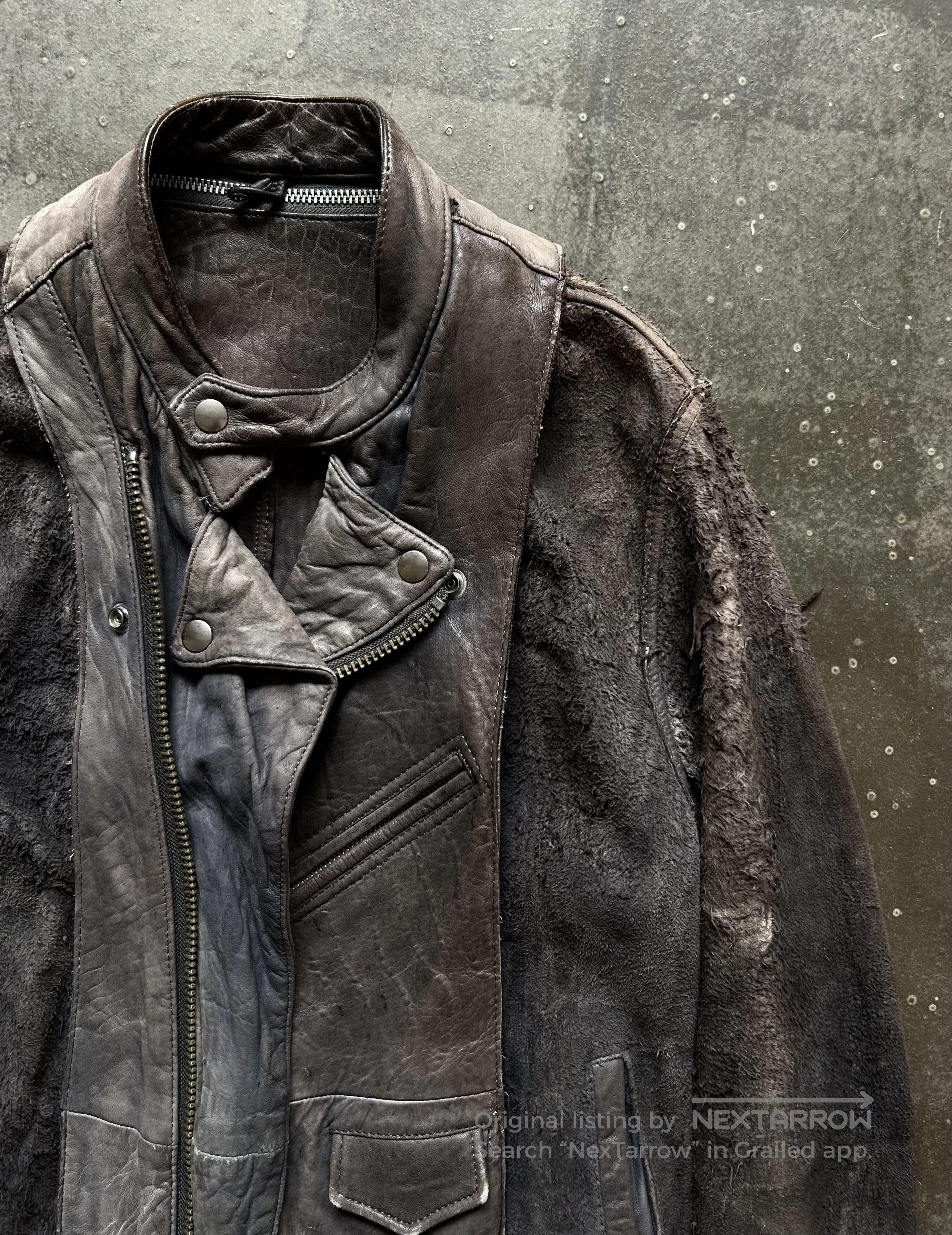 Maison MIHARA YASUHIRO MiharaYasuhiro Early Distressed Leather Jacket. Size US M / EU 48-50 / 2 - 5 Thumbnail