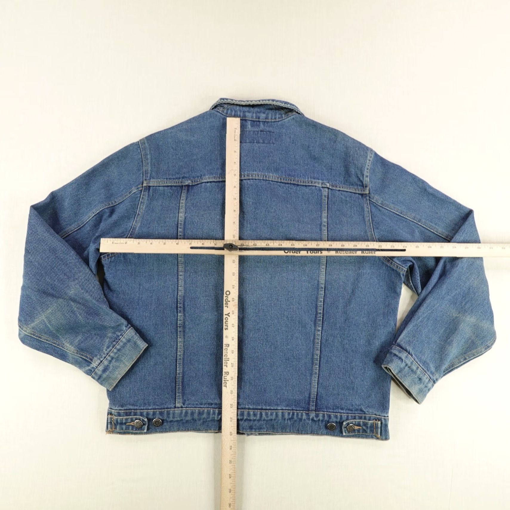 Wrangler VINTAGE Wrangler Jacket Men L Blue Denim Jean Hero Trucker Western Work Coat Size US 33 - 4 Thumbnail