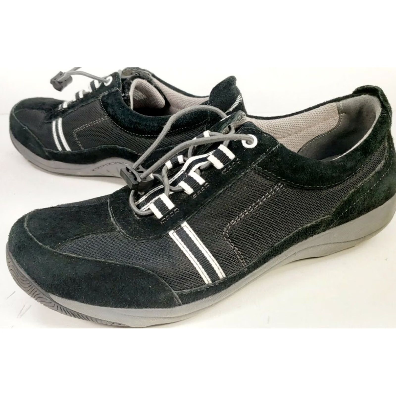 Dansko Dansko Womens Sneakers - Size 8.5M, 39EU, Black Suede & Synthetic No-Tie Laces - High Quality Shoe, Comfort, Size US 7 / IT 37 - 4 Thumbnail