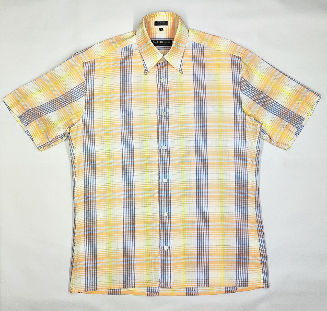 Salvatore Ferragamo original SALVATORE FERRAGAMO flannel short sleeve shirt Size US S / EU 44-46 / 1 - 1 Thumbnail