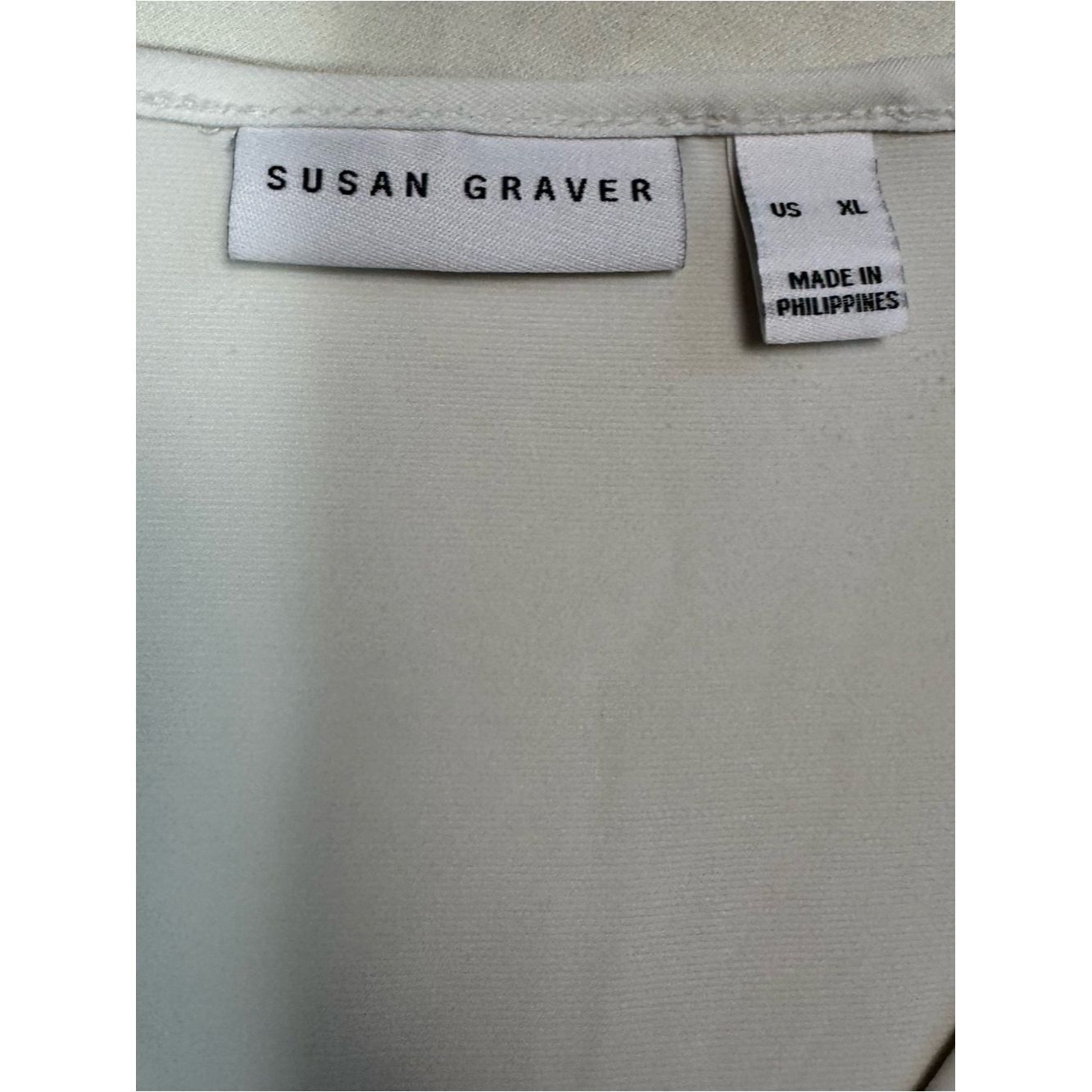 Other Susan Graver Sheer Chiffon Cold Shoulder Scarf Top and Tank Size XL / US 12-14 / IT 48-50 - 6 Thumbnail