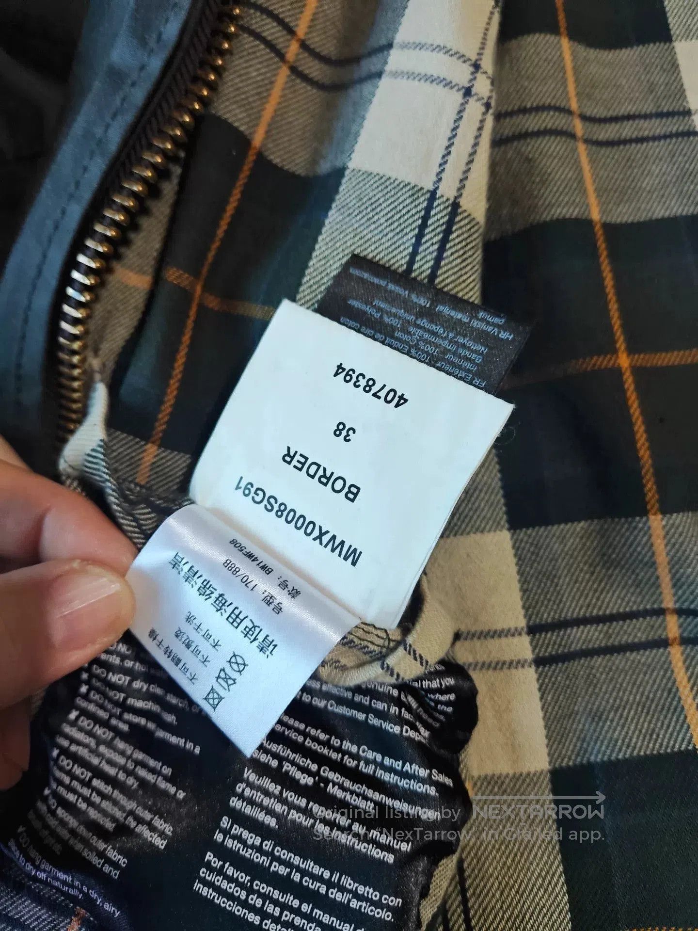 Barbour Border Long Waxed Trench Coat.