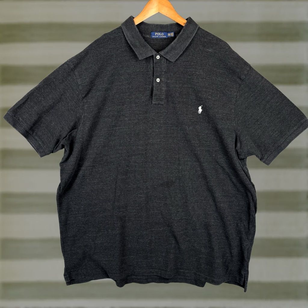 Polo Ralph Lauren Polo Ralph Lauren Polo Shirt Mens 4XLT Charcoal Classic Fit Cotton Big & Tall Size US XXL / EU 58 / 5 - 1 Thumbnail