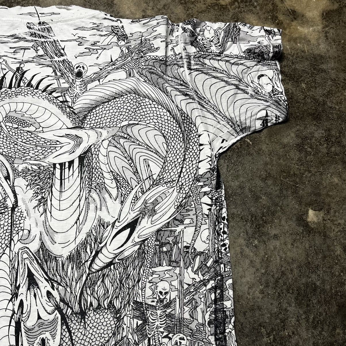 Vintage vintage all over print skeleton snake single stitch tshirt Size US L / EU 52-54 / 3 - 8 Thumbnail