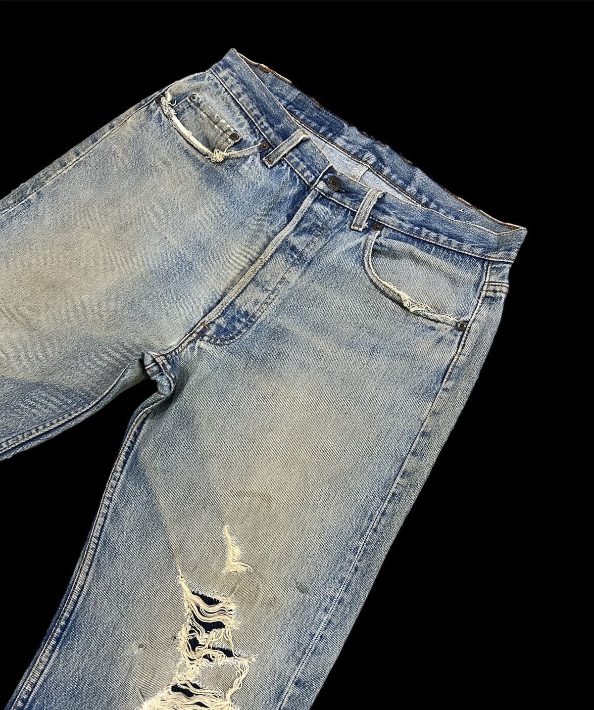 Levi's × Vintage Vintage Levis 80s 501 Distressed Size US 33 - 3 Thumbnail
