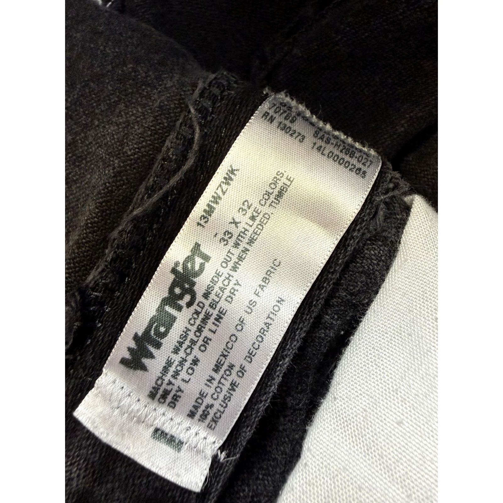 Wrangler Wrangler Jeans Mens 33x31 Black Dark Wash Regular Straight Denim Pants 5 Pocket Size US 33 - 3 Thumbnail