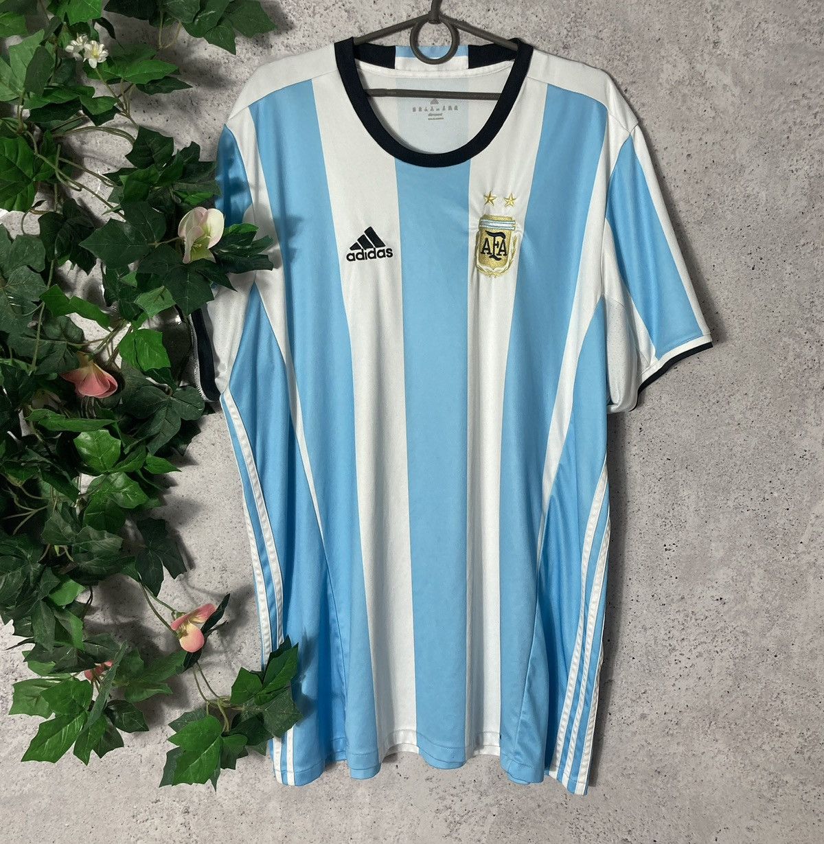Adidas Adidas Argentina 2016 soccer home jersey Size US XL / EU 56 / 4 - 1 Thumbnail