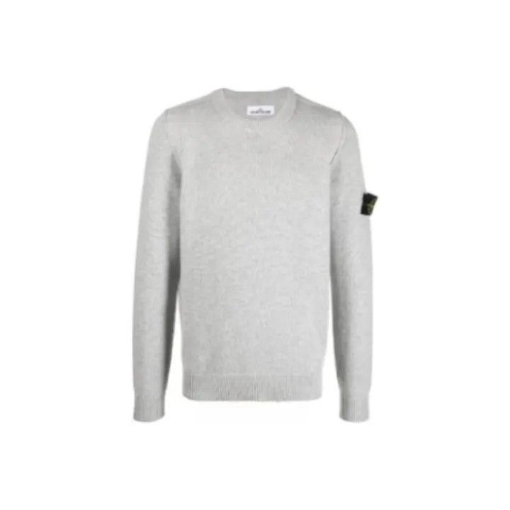 Stone Island Stone Island Grey Wool Crewneck Sweater Size US L / EU 52-54 / 3 - 1 Thumbnail