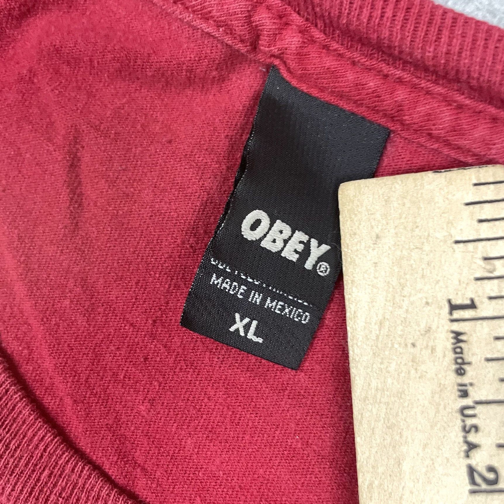 Obey VINTAGE OBEY T SHIRT Adult XL Red Graphic Print Crew Neck Short Sleeve Men Art Rare 90s Y2K Fairy Mandala Tee Sheapard Fairy Size US XL / EU 56 / 4 - 5 Thumbnail