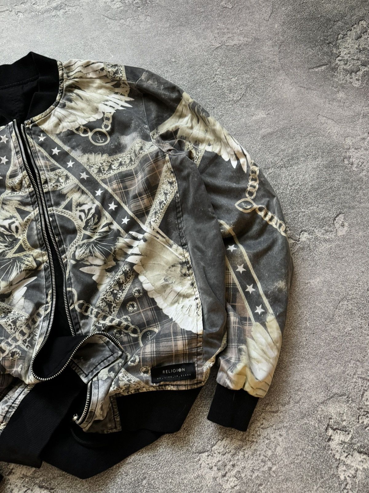 Other Religion M all printed zip bomber jacket long sleeve vintage Size US M / EU 48-50 / 2 - 4 Thumbnail