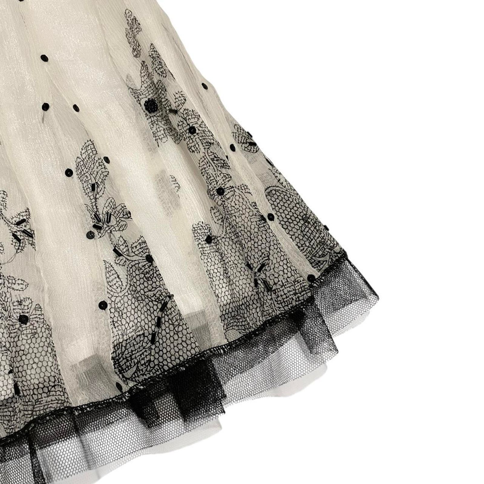 Forever 21 VTG Y2K fairy goth Forever 21 polka dot silk midi skirt Size 26" / US 2 / IT 38 - 5 Thumbnail