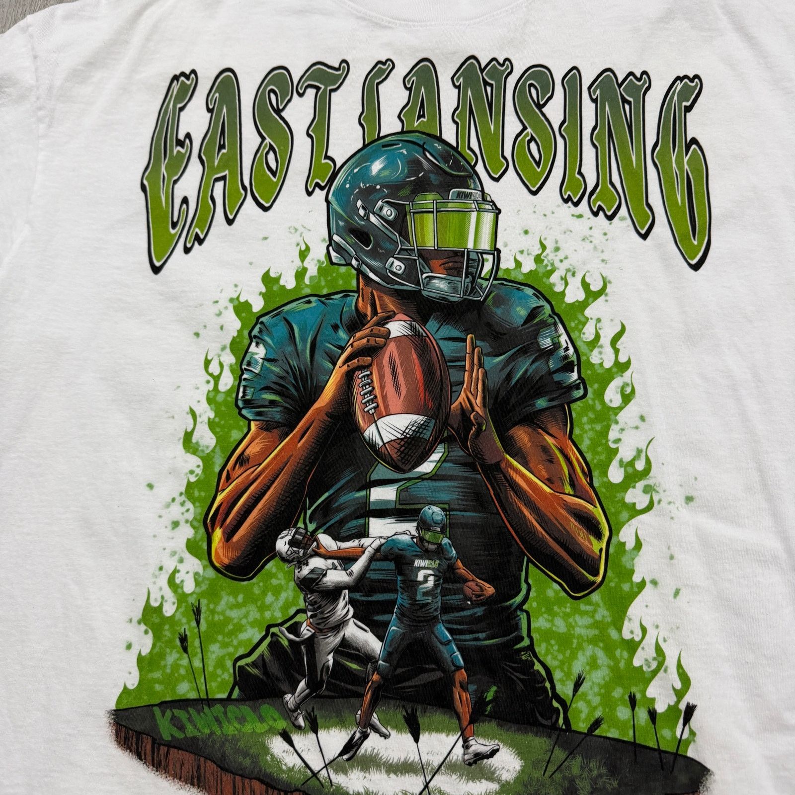 Vintage Kiwiclo Michigan State Spartans Football Shirt Extra Large Size US XL / EU 56 / 4 - 3 Thumbnail