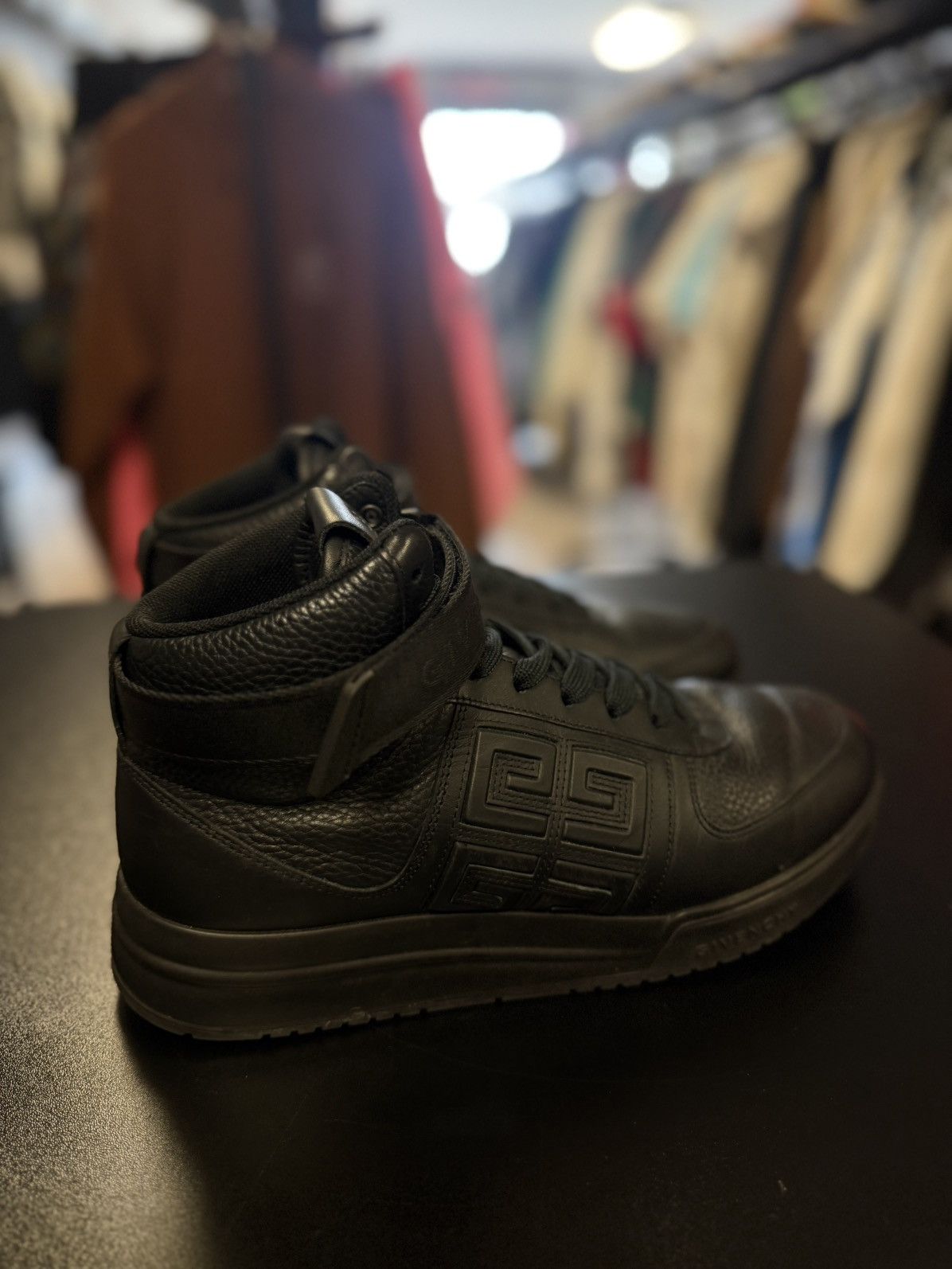 Versace Black Versace High Top Size 41EU/8US Black Leather 🧼 Size US 8 / EU 41 - 2 Thumbnail