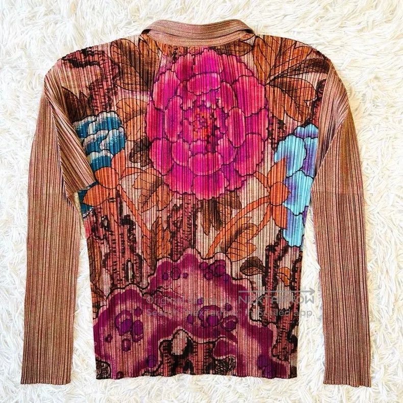 Issey Miyake Issey Miyake Vintage Peony Print Top Size L / US 10 / IT 46 - 2 Thumbnail