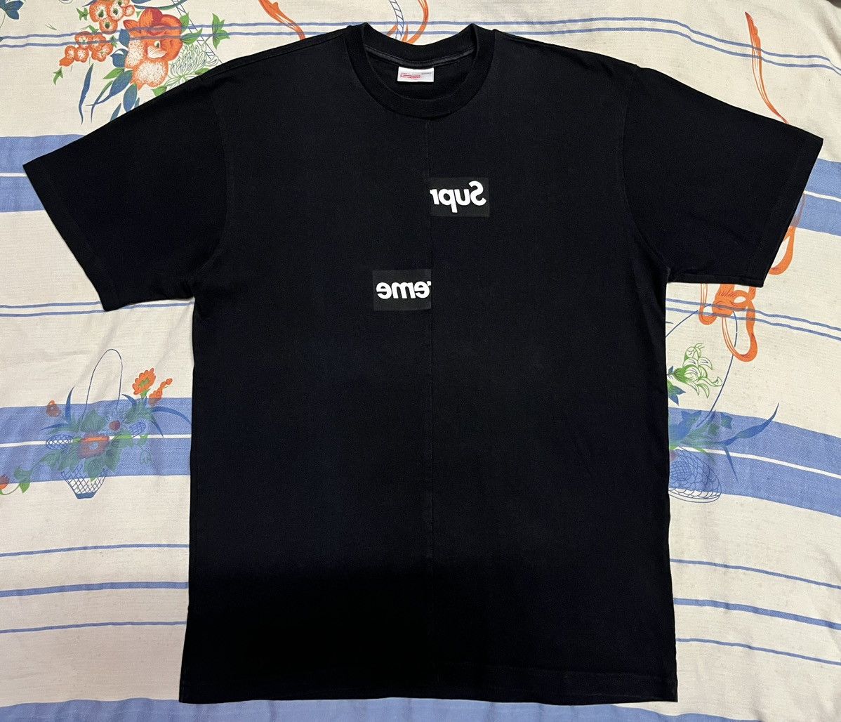 Comme des Garcons × Supreme Supreme cdg split box logo tee black