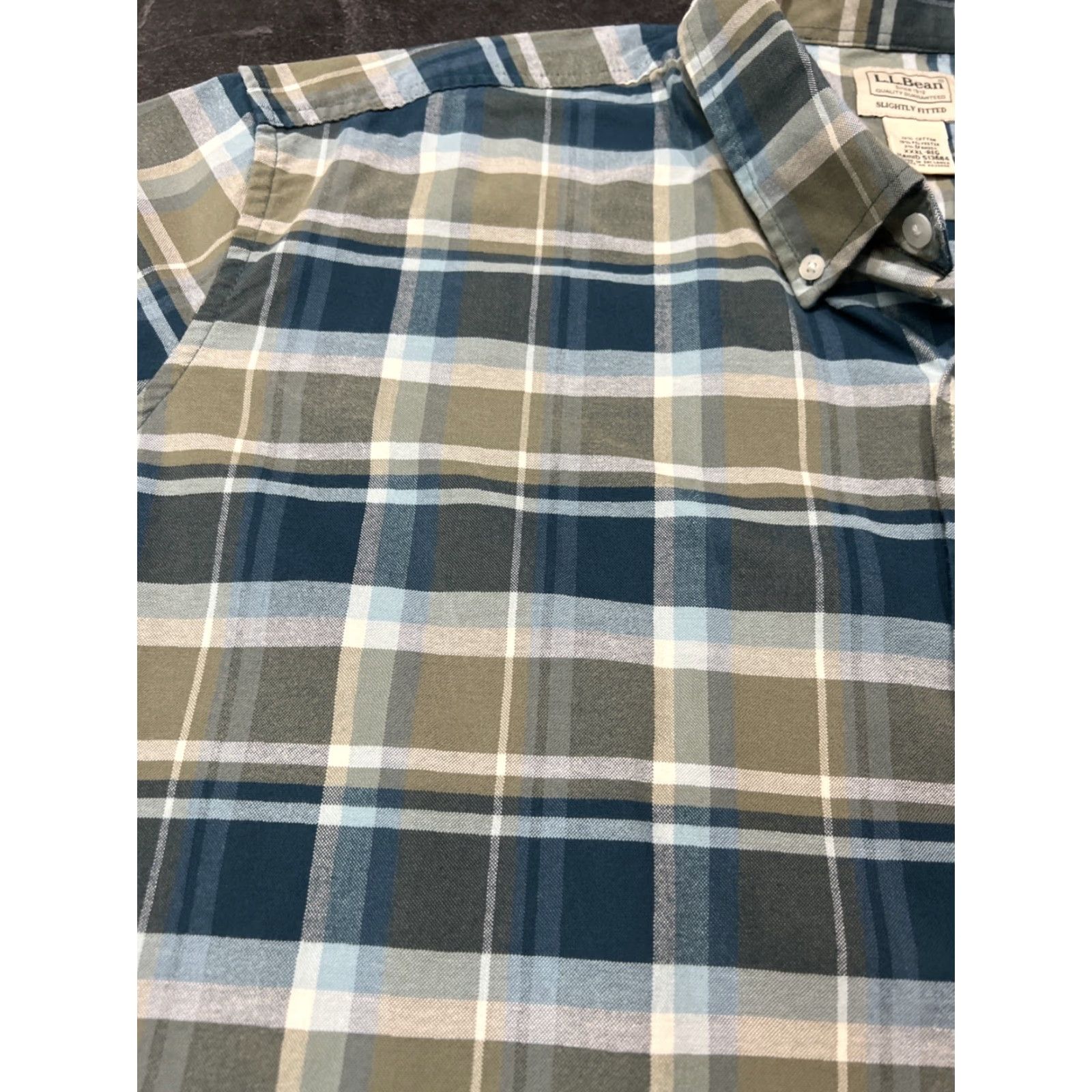 Vintage LL Bean Mens XL Tall Slightly Fitted Plaid Short Sleeve Button Up Shirt Size US XXL / EU 58 / 5 - 4 Thumbnail