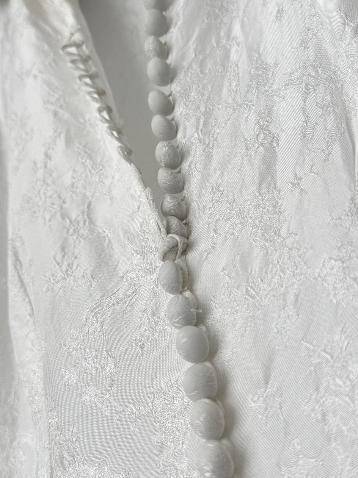 Vintage ≈1950s Vintage Mid Century Art Deco Grunge Wedding Dress Size S / US 4 / IT 40 - 4 Thumbnail