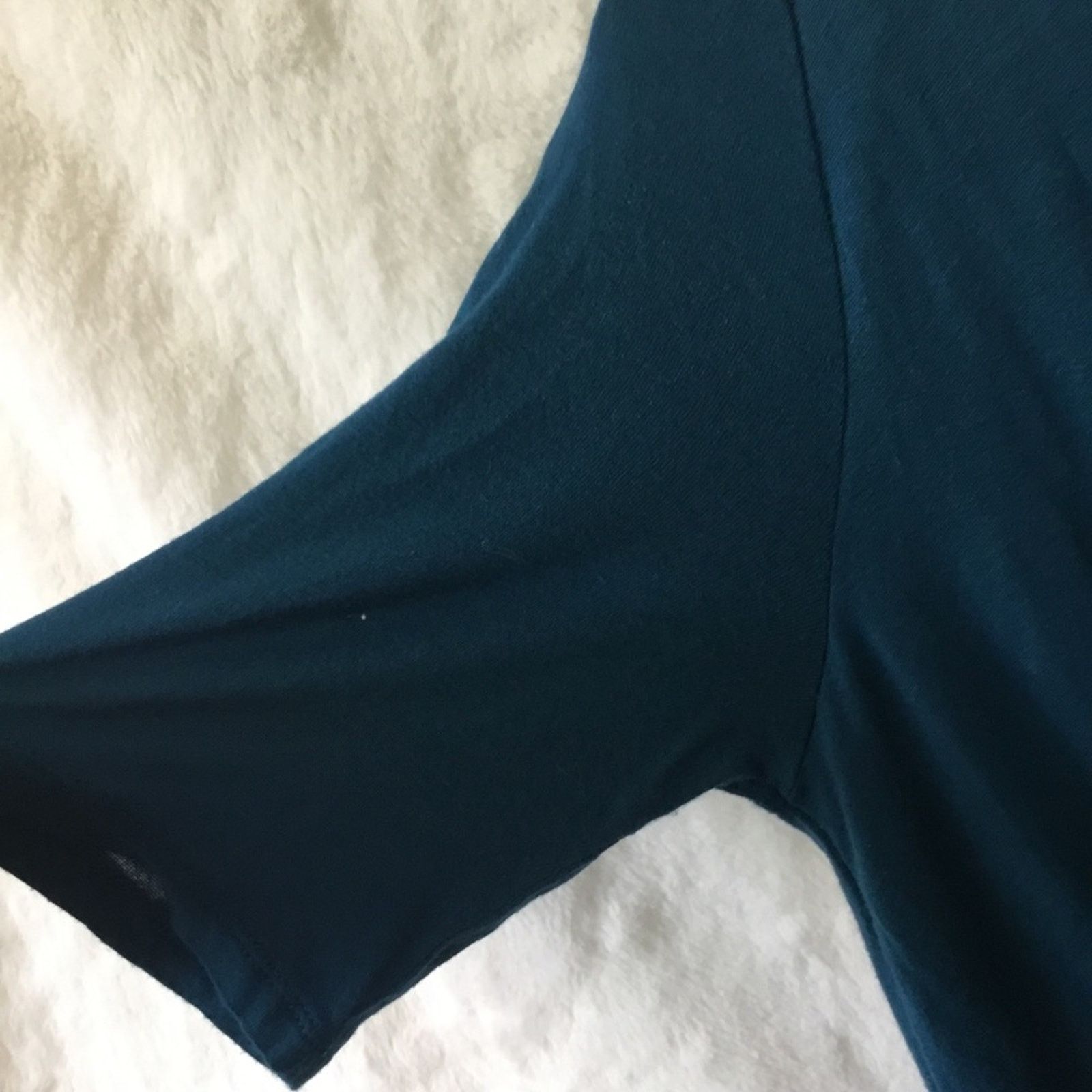 Loft LOFT Teal Wrap-Style Midi Dress Size S / US 4 / IT 40 - 2 Thumbnail