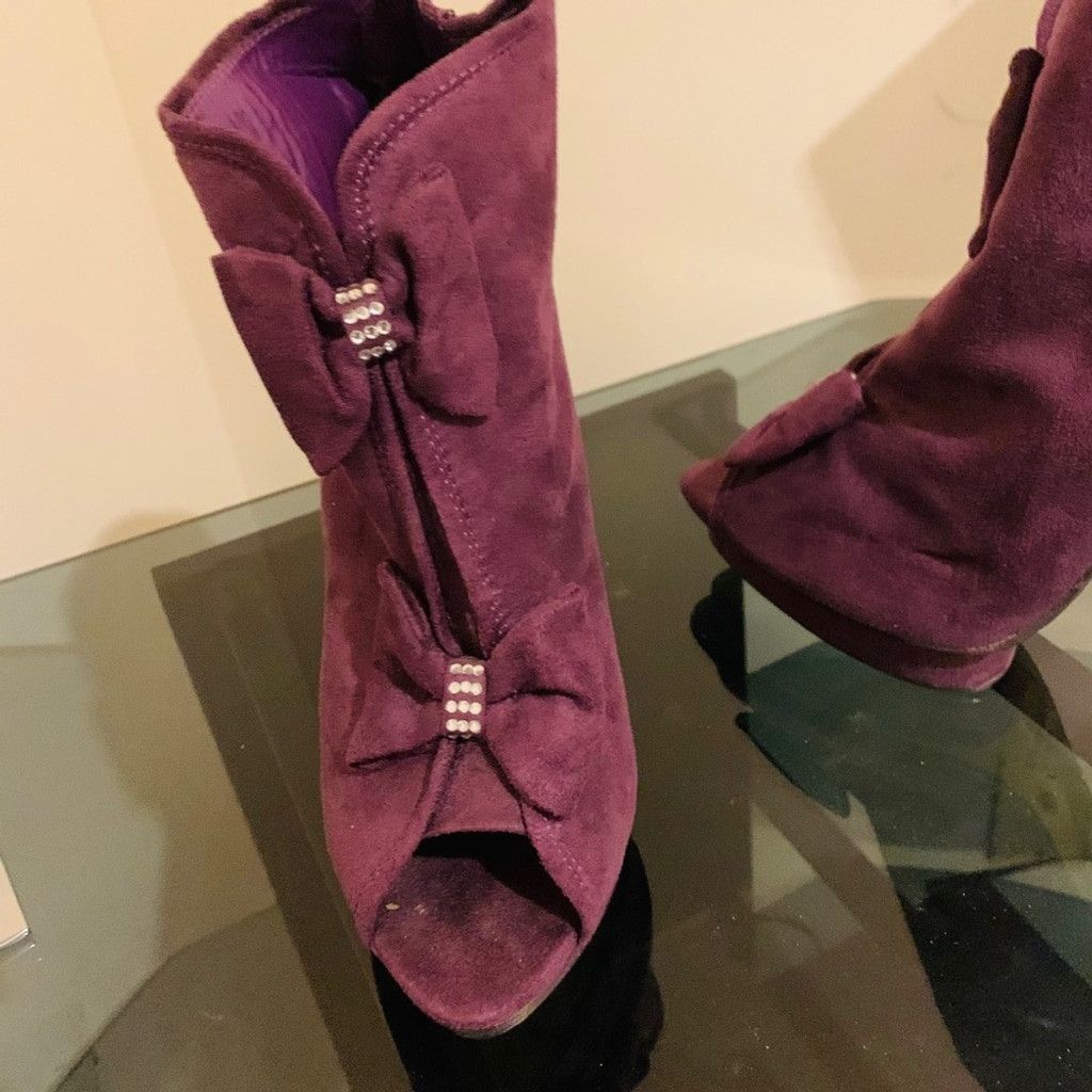Other 💲💲SALE💲💲 Liliana BN purple suede Boots size 10 Size US 10 / IT 40 - 3 Thumbnail