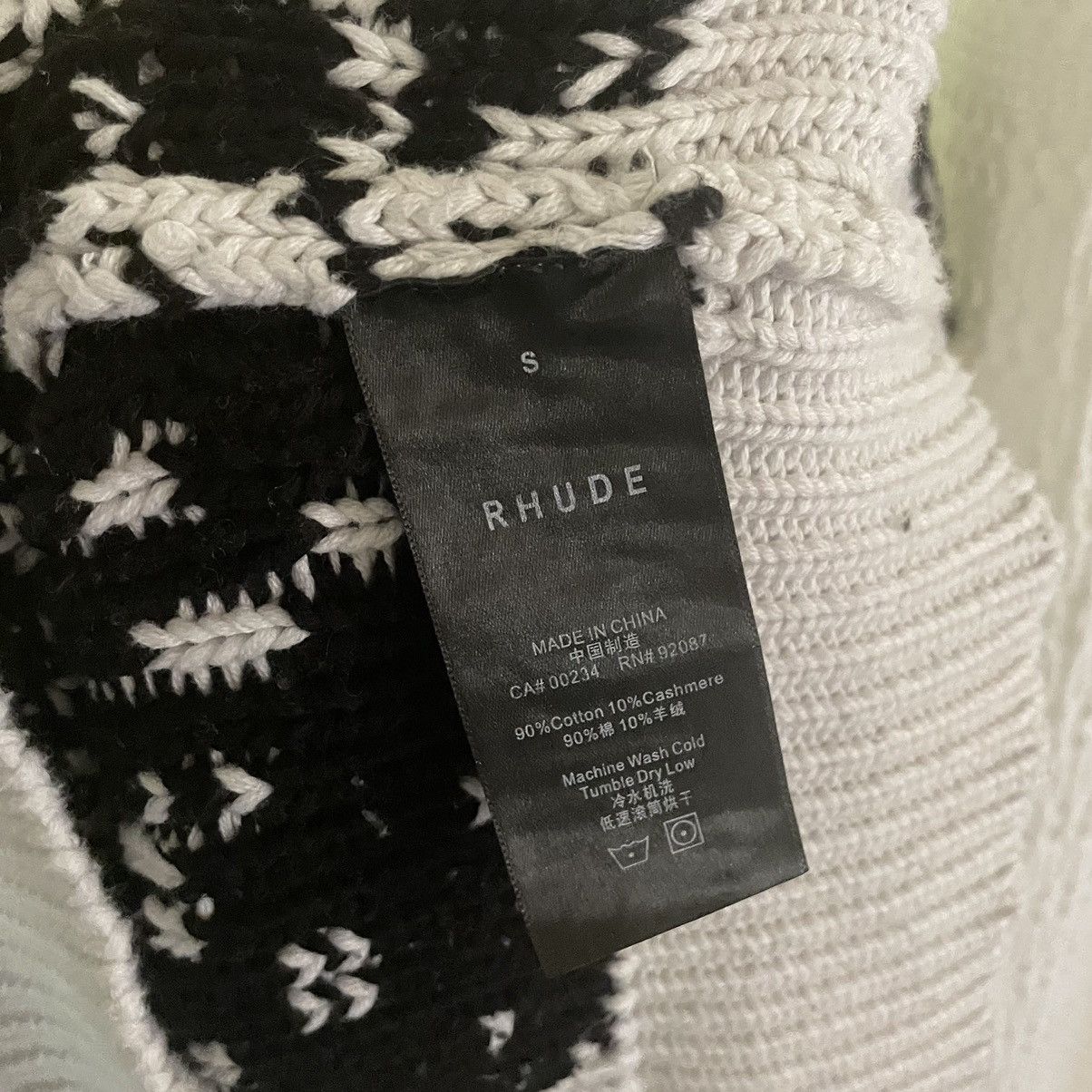 Rhude Rhude Cream Double Knit Cotton Cashmere Bandana Sweater Size US S / EU 44-46 / 1 - 8 Thumbnail