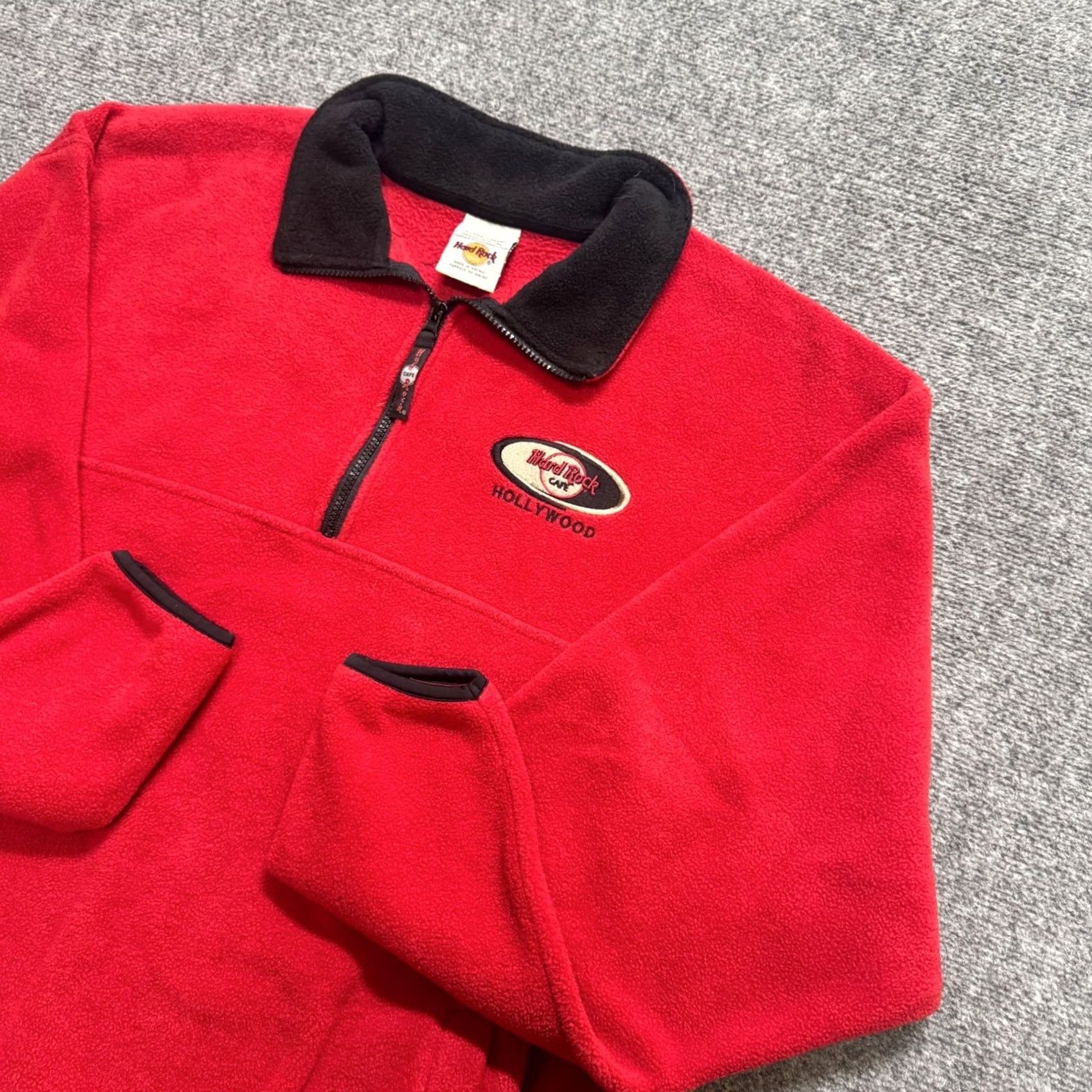 Hard Rock Cafe Hard Rock Cafe Sweatshirt Quarter Zip Pullover Red XL Men Fleece Distressed Hangar Ready Shoes? Size US XL / EU 56 / 4 - 7 Thumbnail