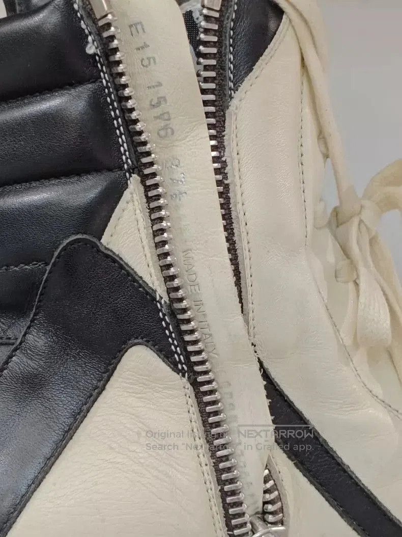 Rick Owens Rick Owens White và Black Geobasket Sneakers. Size US 7.5 / EU 40-41 - 9 Thumbnail
