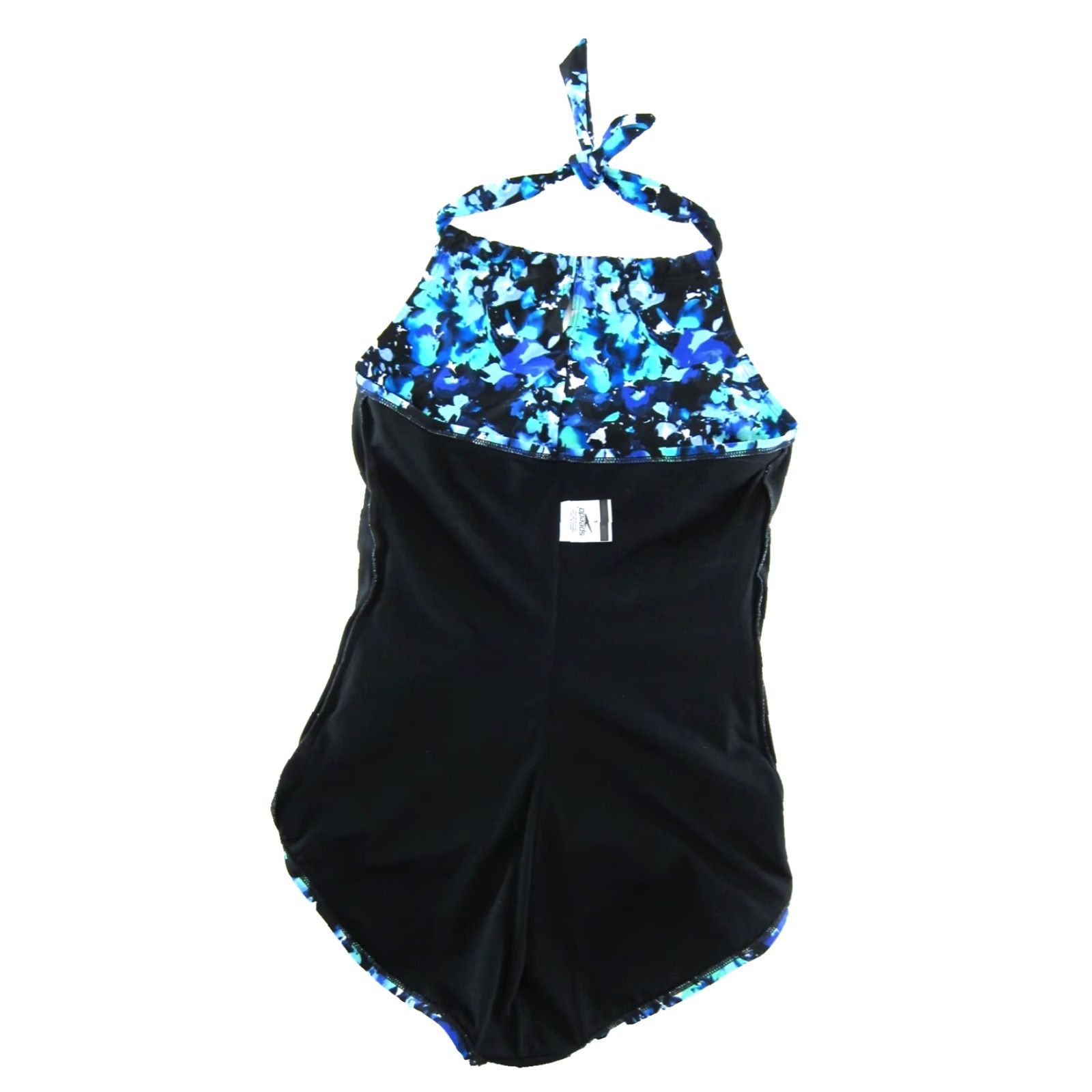 Speedo Speedo One Piece Halter Swimsuit Women Large Slimming Blue Green Black Multicolor Nylon Spandex 80% Nylon 20% Spandex Size ONE SIZE - 5 Thumbnail
