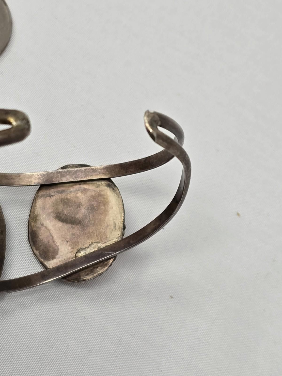 Other Vintage Navajo Sterling Silver Cuff w/ Turquoise & Coral Size ONE SIZE - 6 Thumbnail