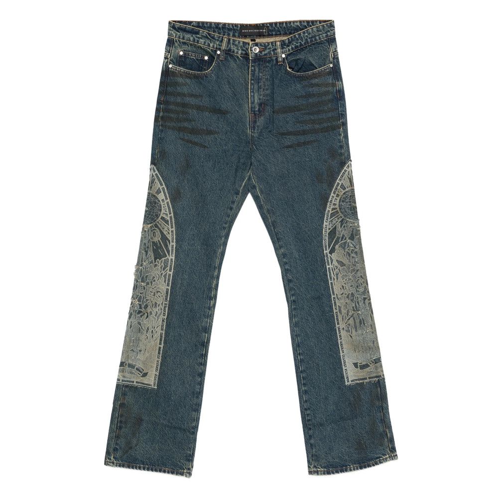 Who Decides War Who Decides War BLUE Denim - Regular & Straight-Leg Jeans Size US 28 / EU 44 - 1 Thumbnail