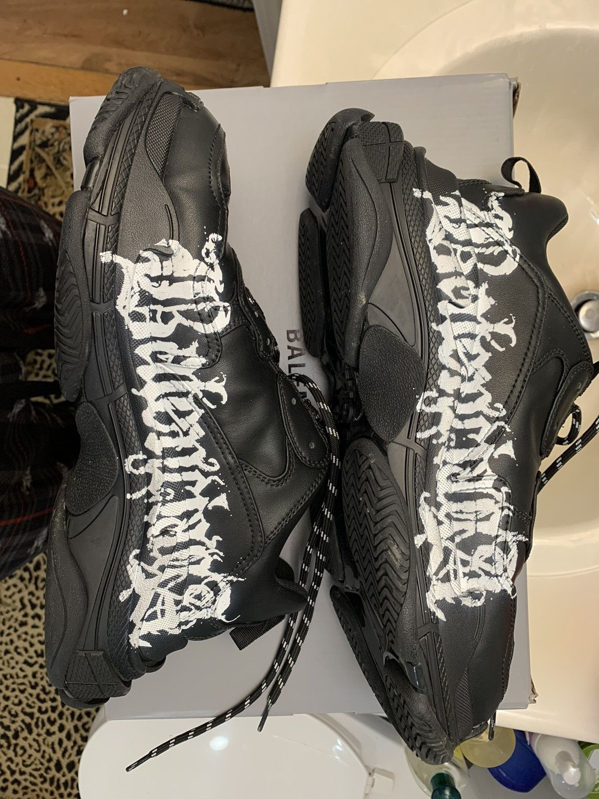 image of Balenciaga Tripe S Diy Metal Shoes in Black, Men's (Size 11)
