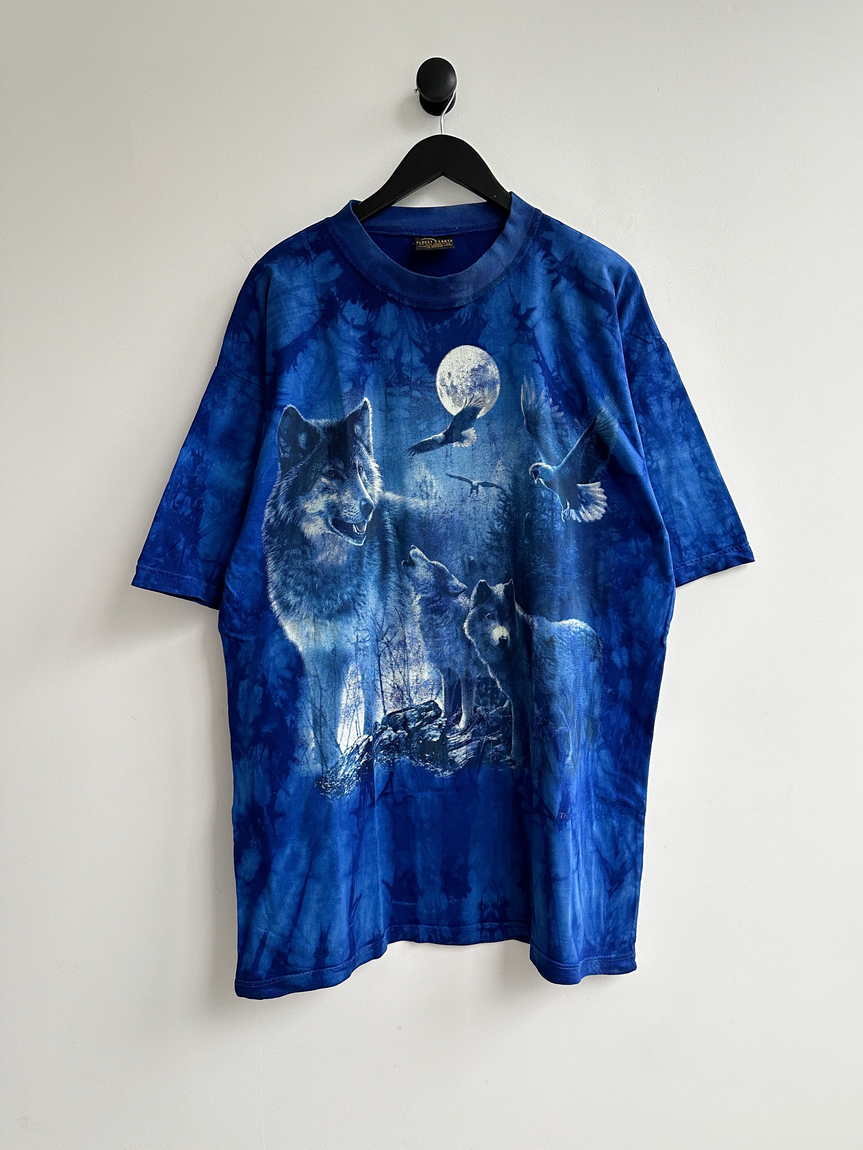 Vintage Vintage Wolf Printed Animal Tee Size US XXL / EU 58 / 5 - 1 Thumbnail