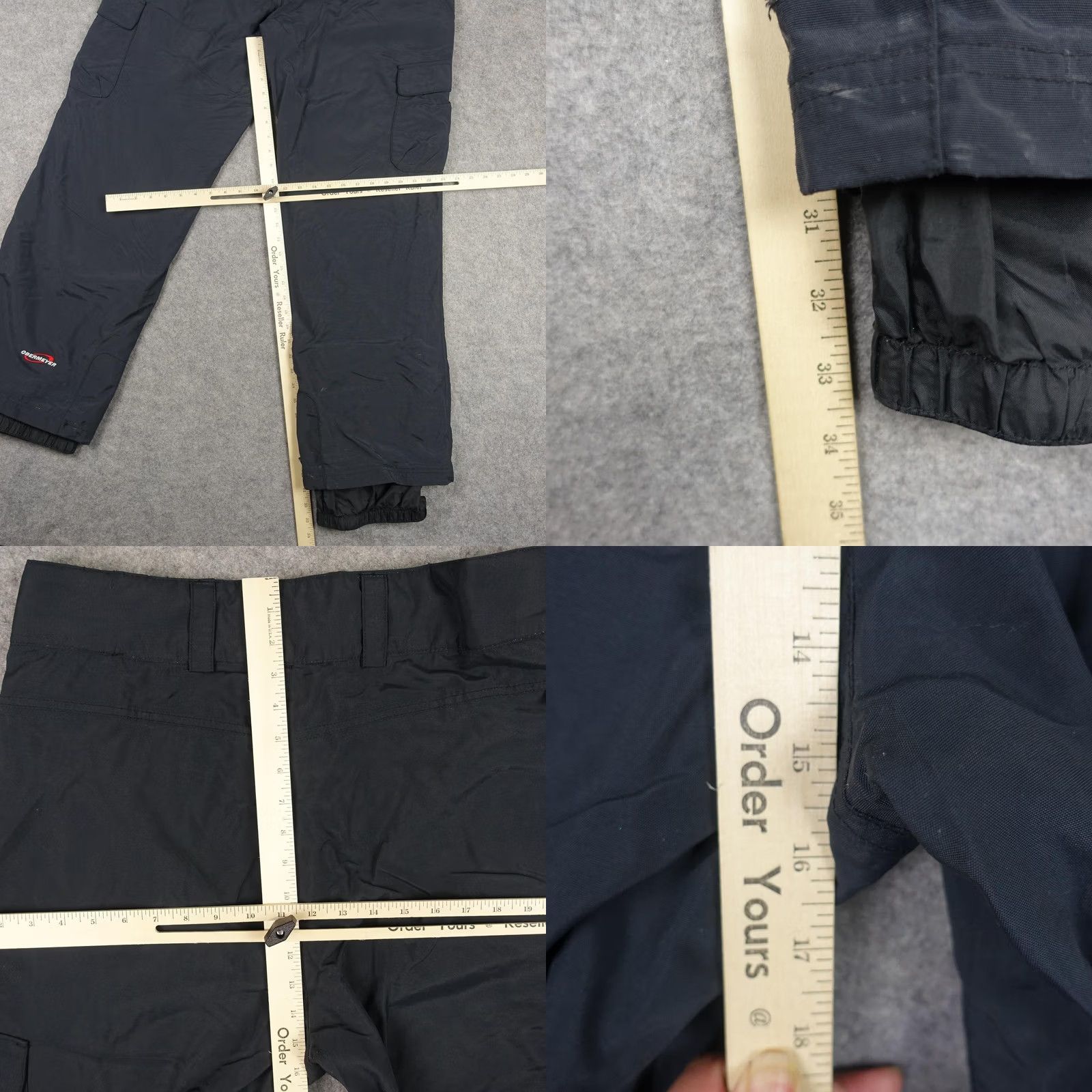 Obermeyer Obermeyer Snow Pants Mens Medium Long Black Cargo II Long Insulated Ski Pockets Size US 35 - 10 Thumbnail