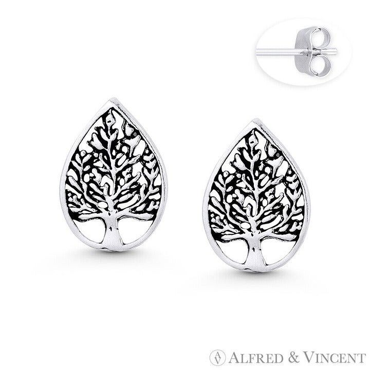 Other Tree-of-Life Charm Stud Earrings in .925 Sterling Silver Size ONE SIZE - 1 Preview