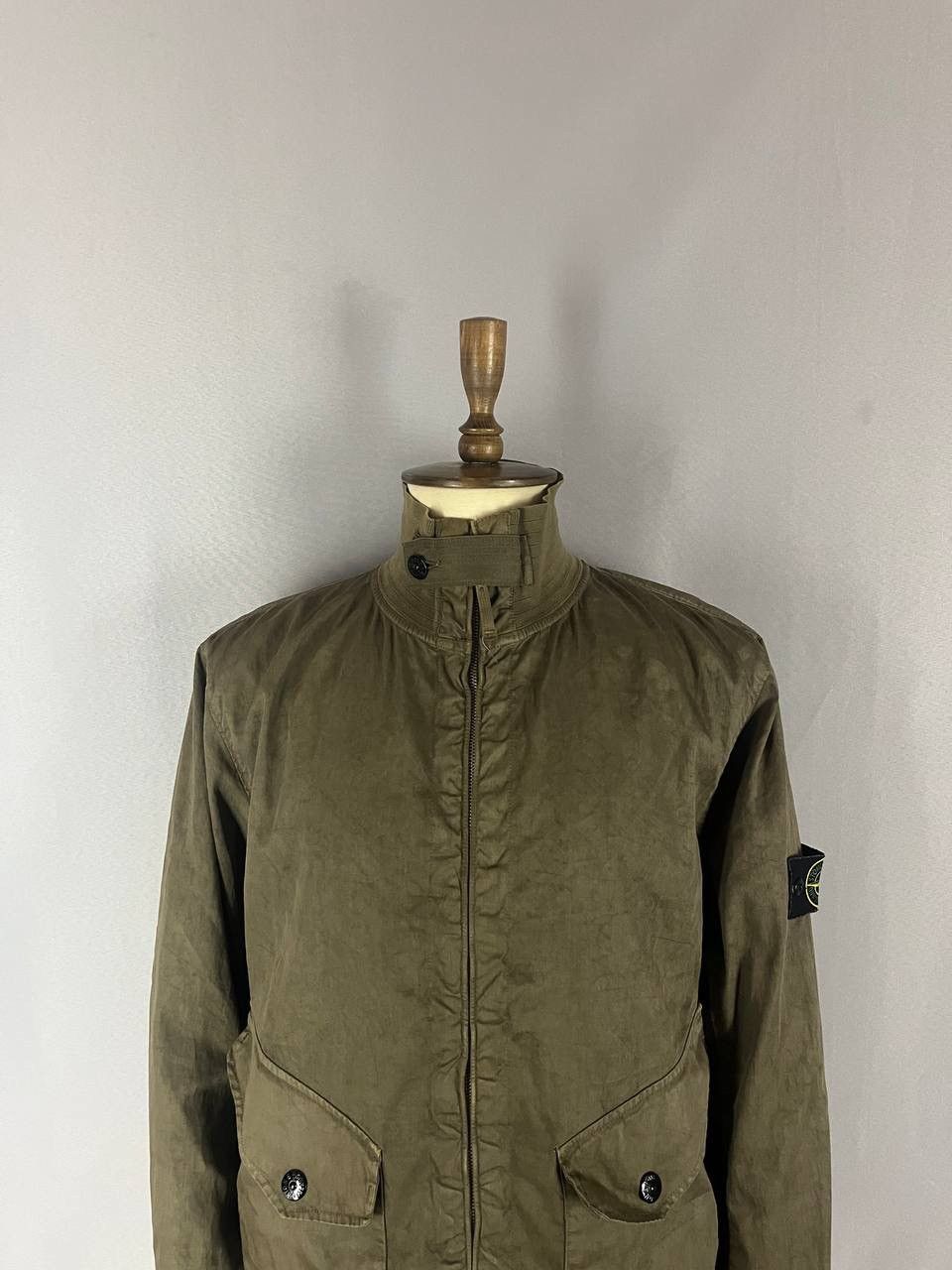Stone Island Stone Island Vintage Garment Dyed Lino Jacket Khaki Size US XL / EU 56 / 4 - 2 Thumbnail